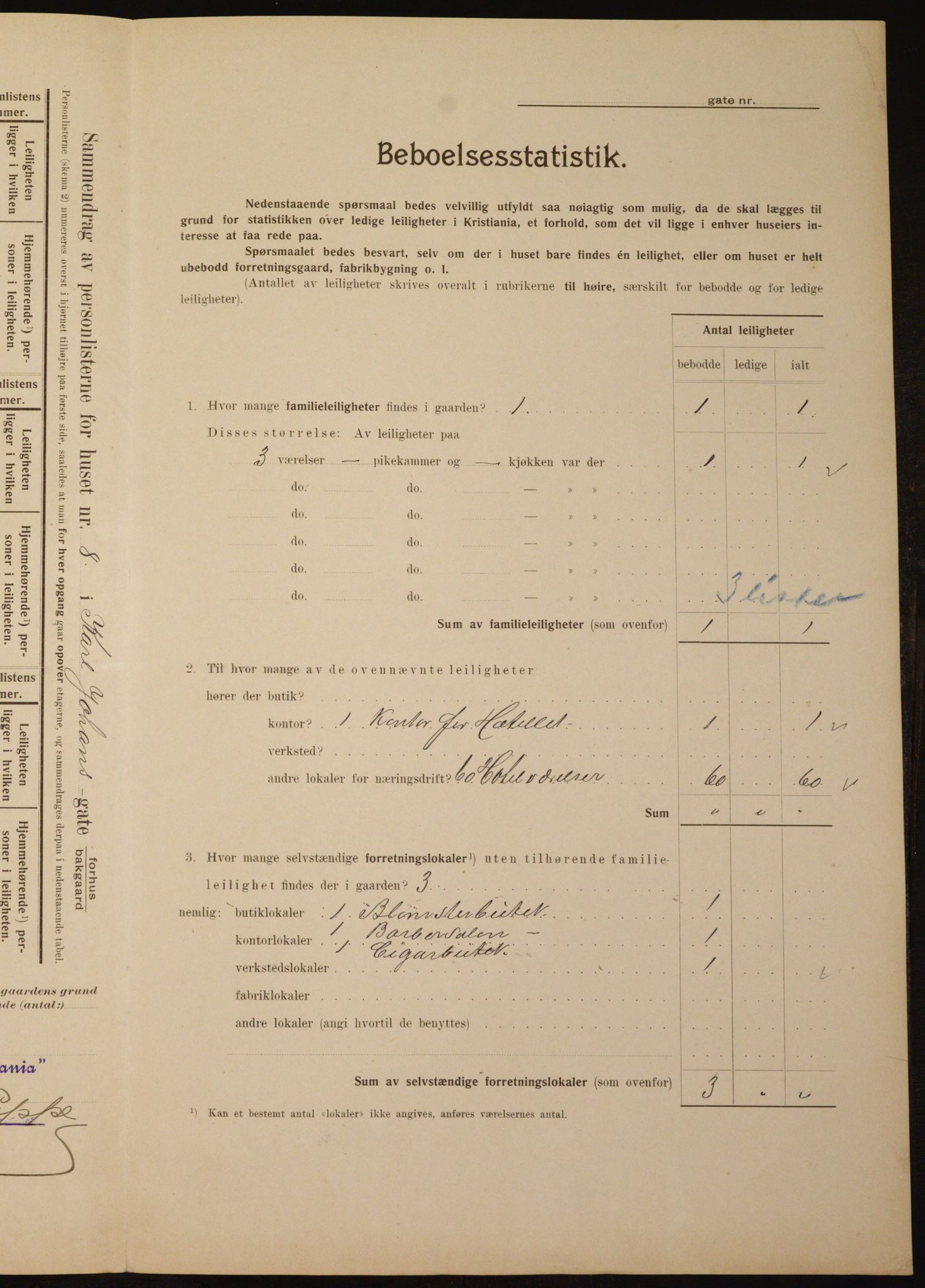 OBA, Municipal Census 1910 for Kristiania, 1910, p. 47329