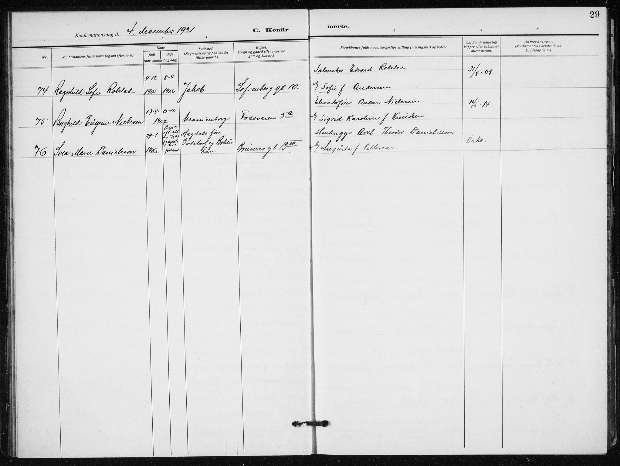 Hauge prestekontor Kirkebøker, AV/SAO-A-10849/F/Fa/L0002: Parish register (official) no. 2, 1917-1938, p. 29