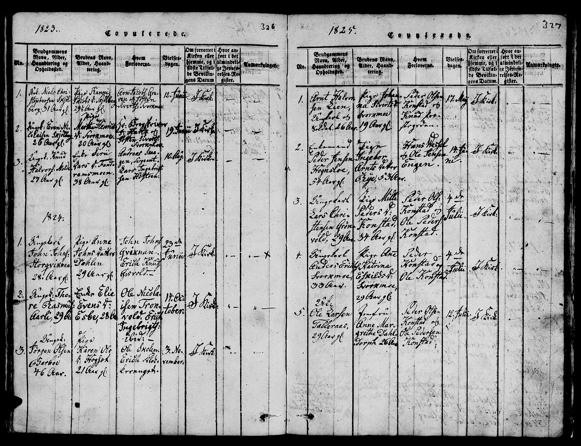 Ministerialprotokoller, klokkerbøker og fødselsregistre - Sør-Trøndelag, AV/SAT-A-1456/671/L0842: Parish register (copy) no. 671C01, 1816-1867, p. 326-327
