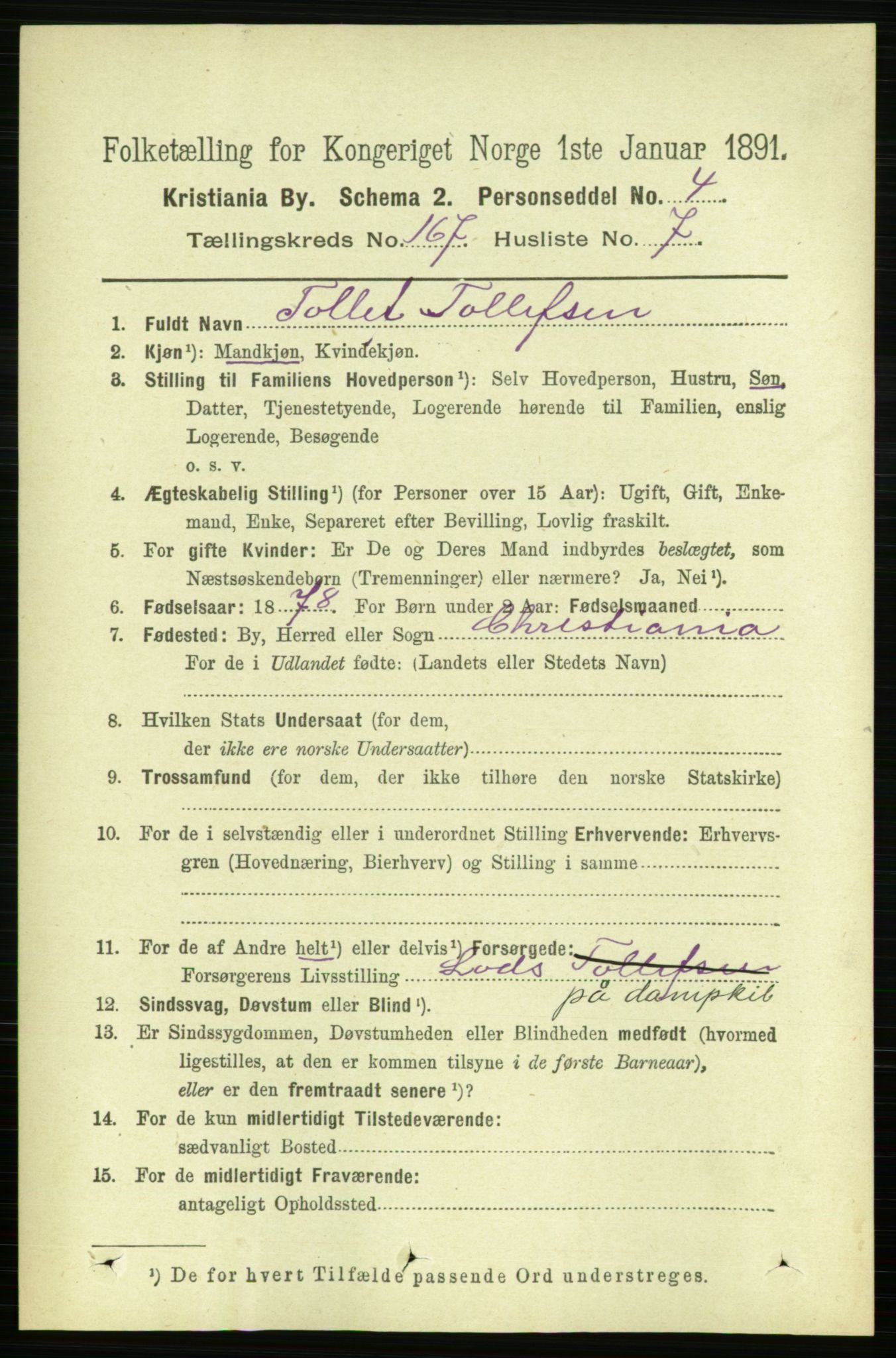 RA, 1891 census for 0301 Kristiania, 1891, p. 97459