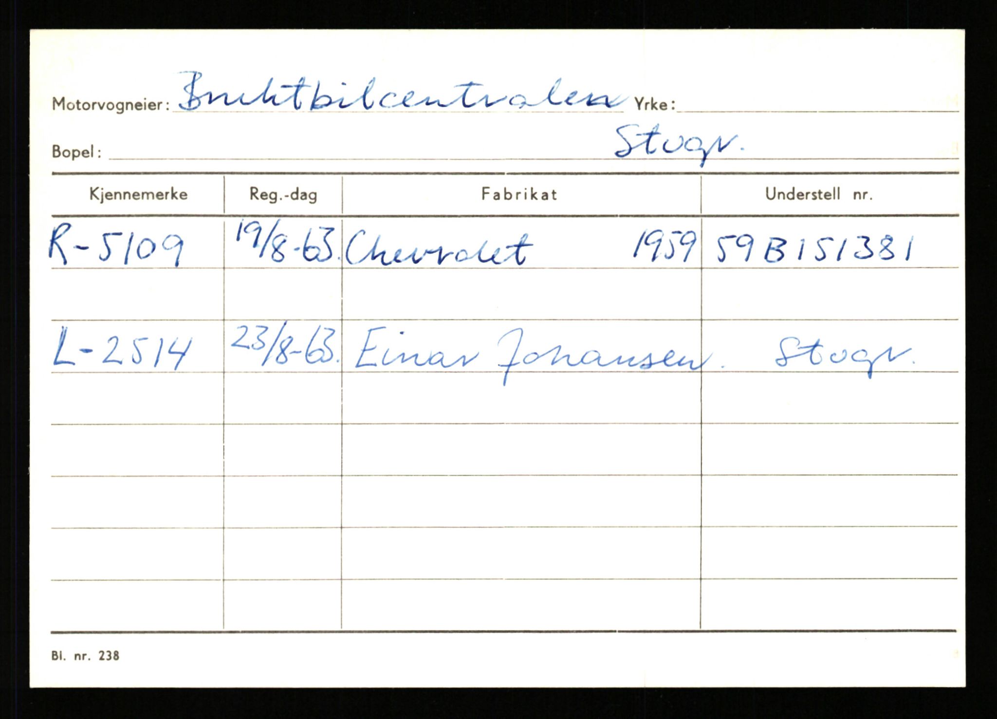 Stavanger trafikkstasjon, AV/SAST-A-101942/0/G/L0001: Registreringsnummer: 0 - 5782, 1930-1971, p. 3015