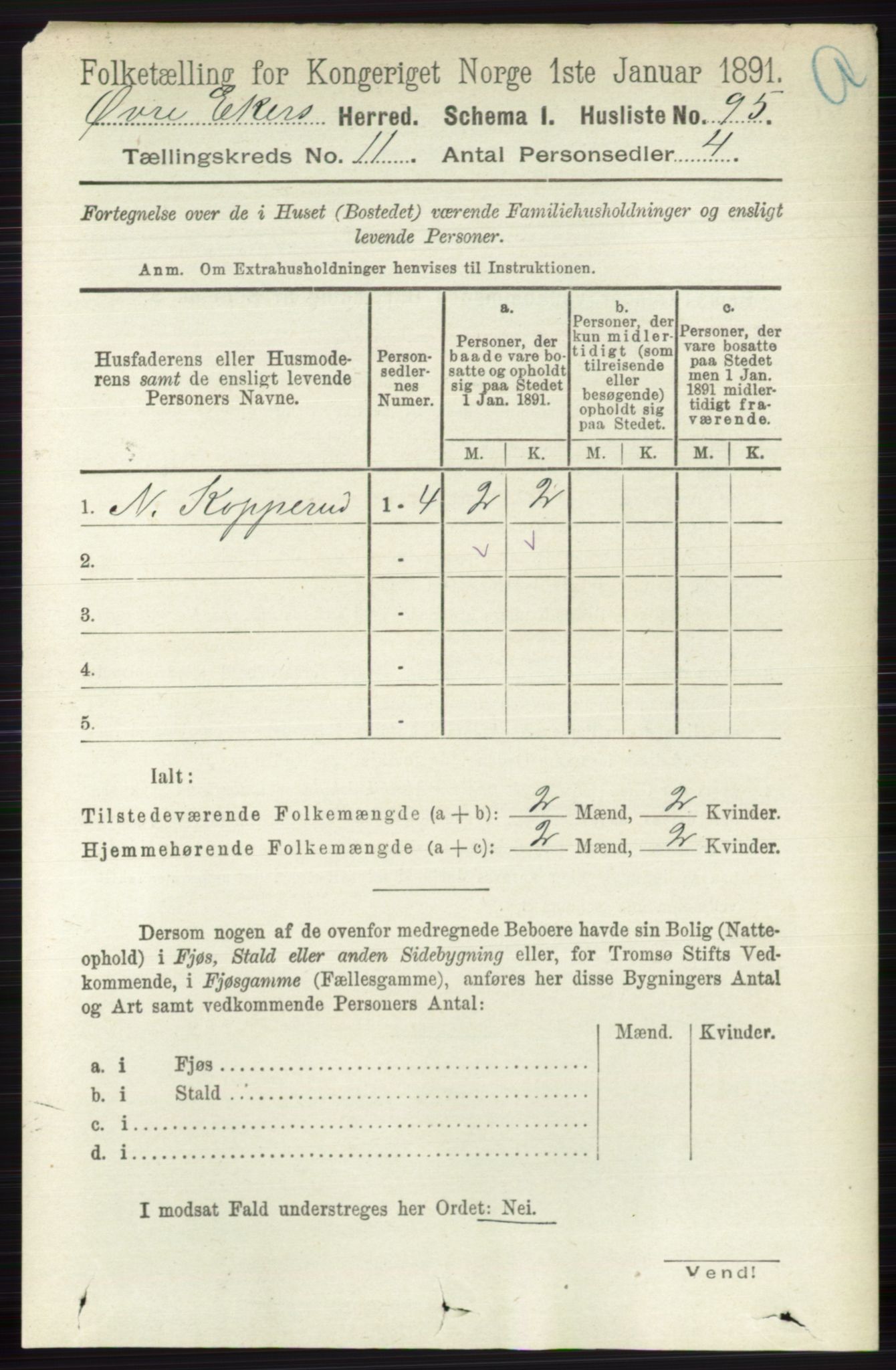 RA, 1891 census for 0624 Øvre Eiker, 1891, p. 4588