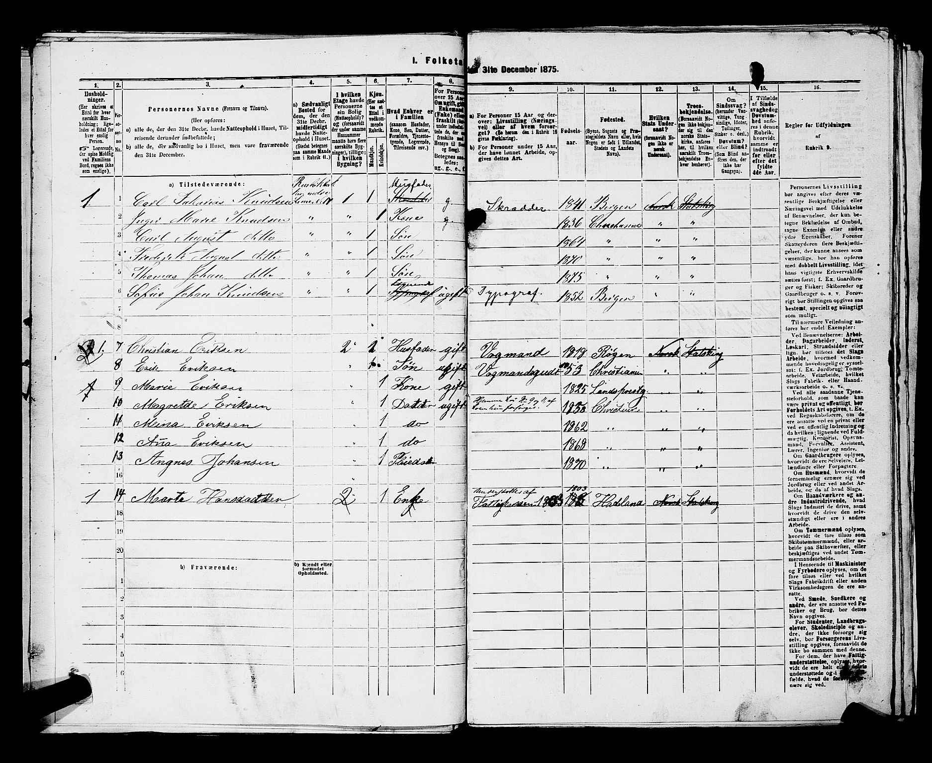 RA, 1875 census for 0301 Kristiania, 1875, p. 4142