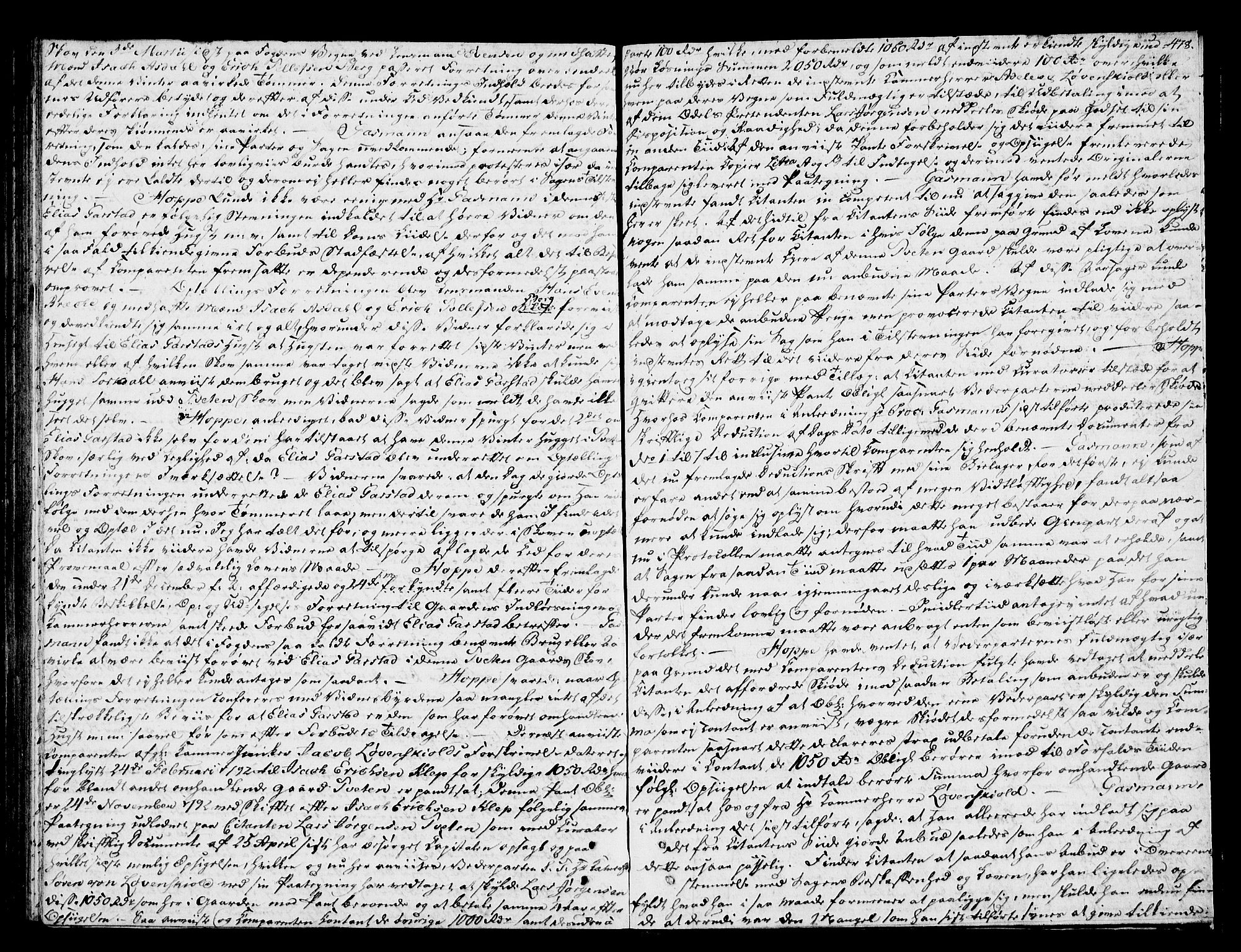 Bamble sorenskriveri, AV/SAKO-A-214/F/Fa/Faa/L0024: Tingbok, 1790-1797, p. 478