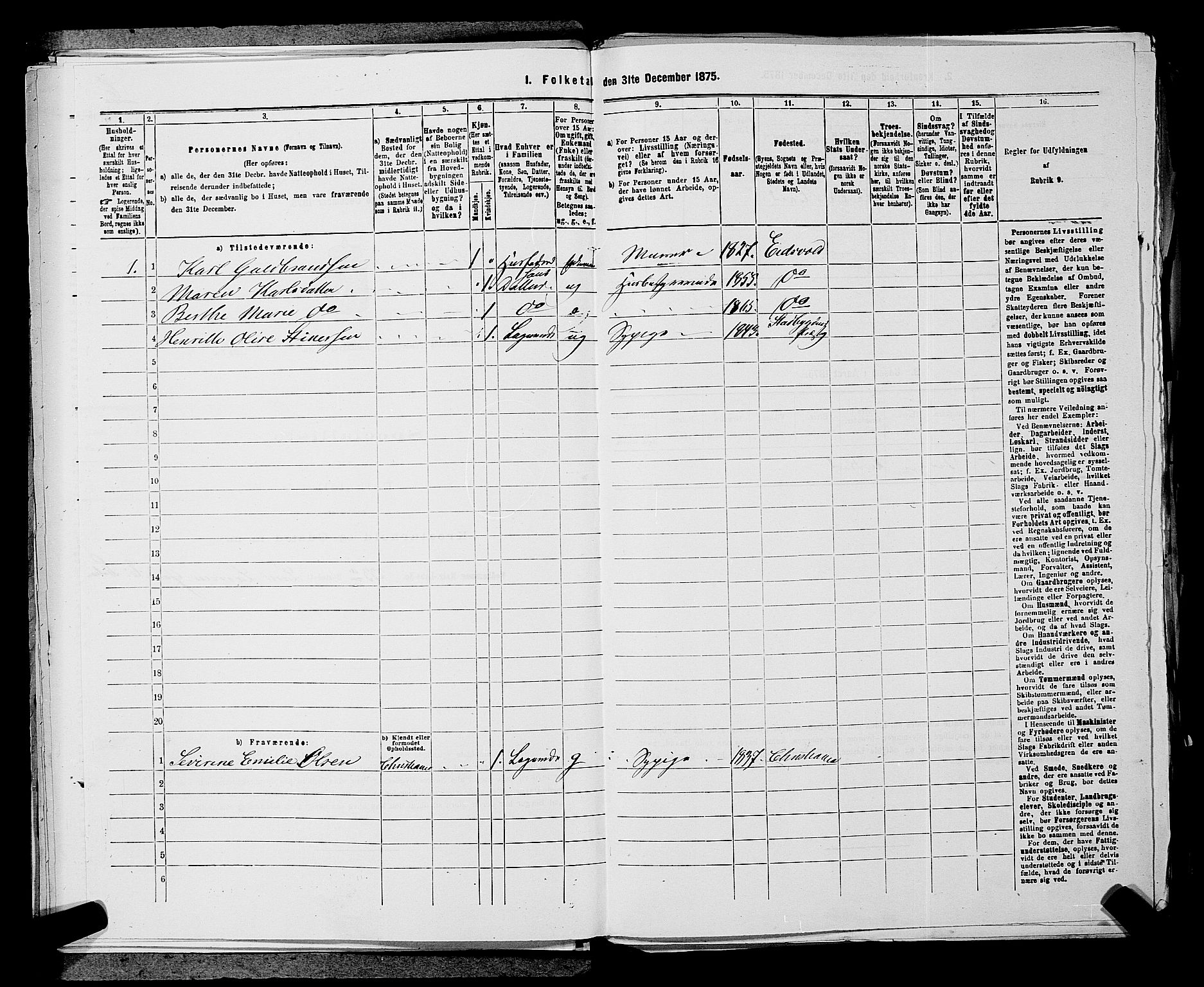 RA, 1875 census for 0237P Eidsvoll, 1875, p. 1286