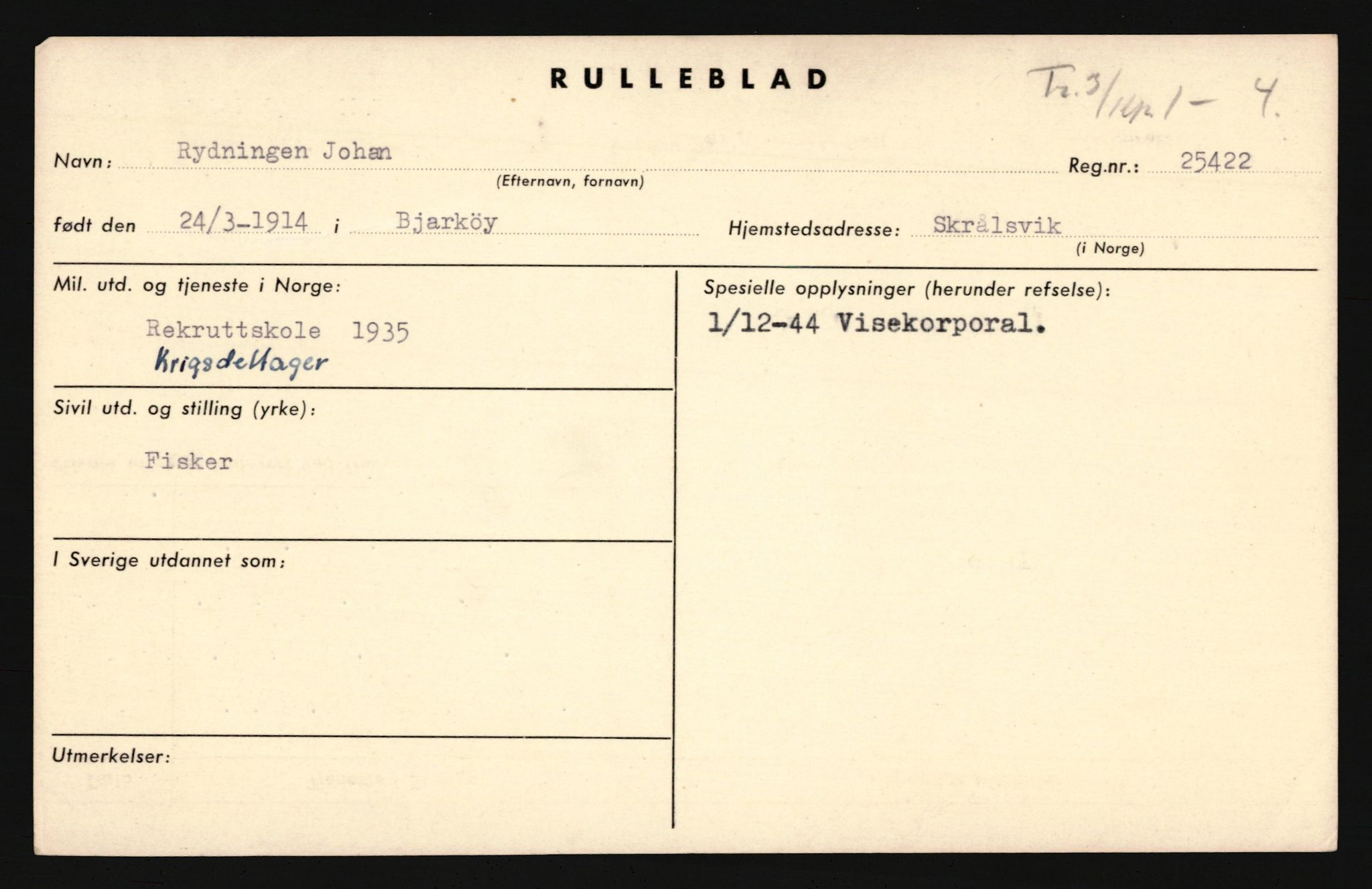 Forsvaret, Troms infanteriregiment nr. 16, AV/RA-RAFA-3146/P/Pa/L0019: Rulleblad for regimentets menige mannskaper, årsklasse 1935, 1935, p. 1093