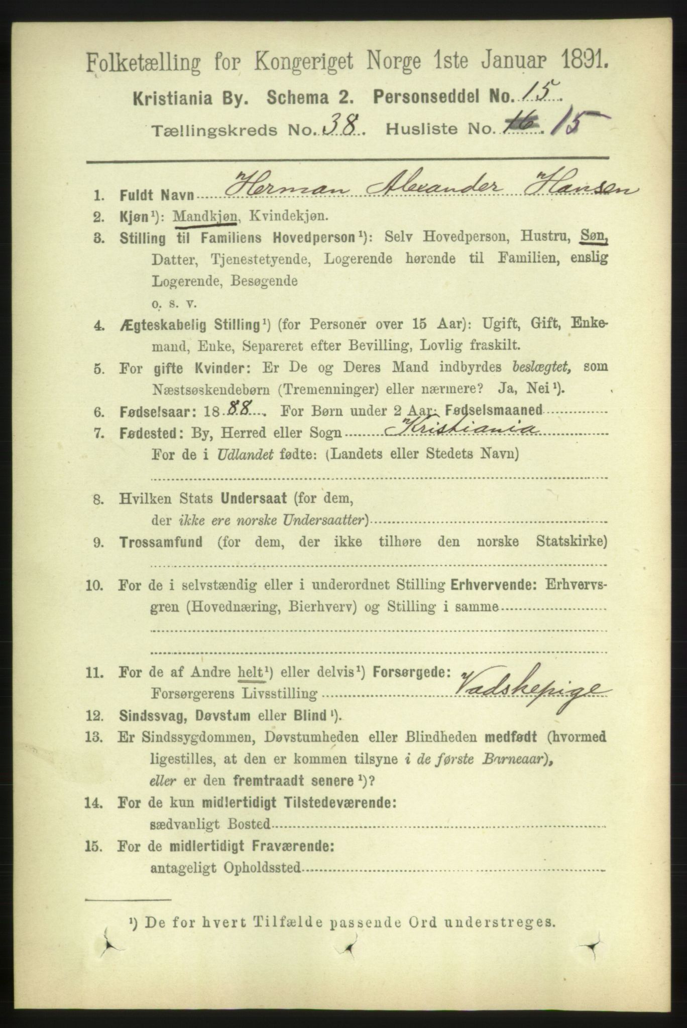 RA, 1891 census for 0301 Kristiania, 1891, p. 21660