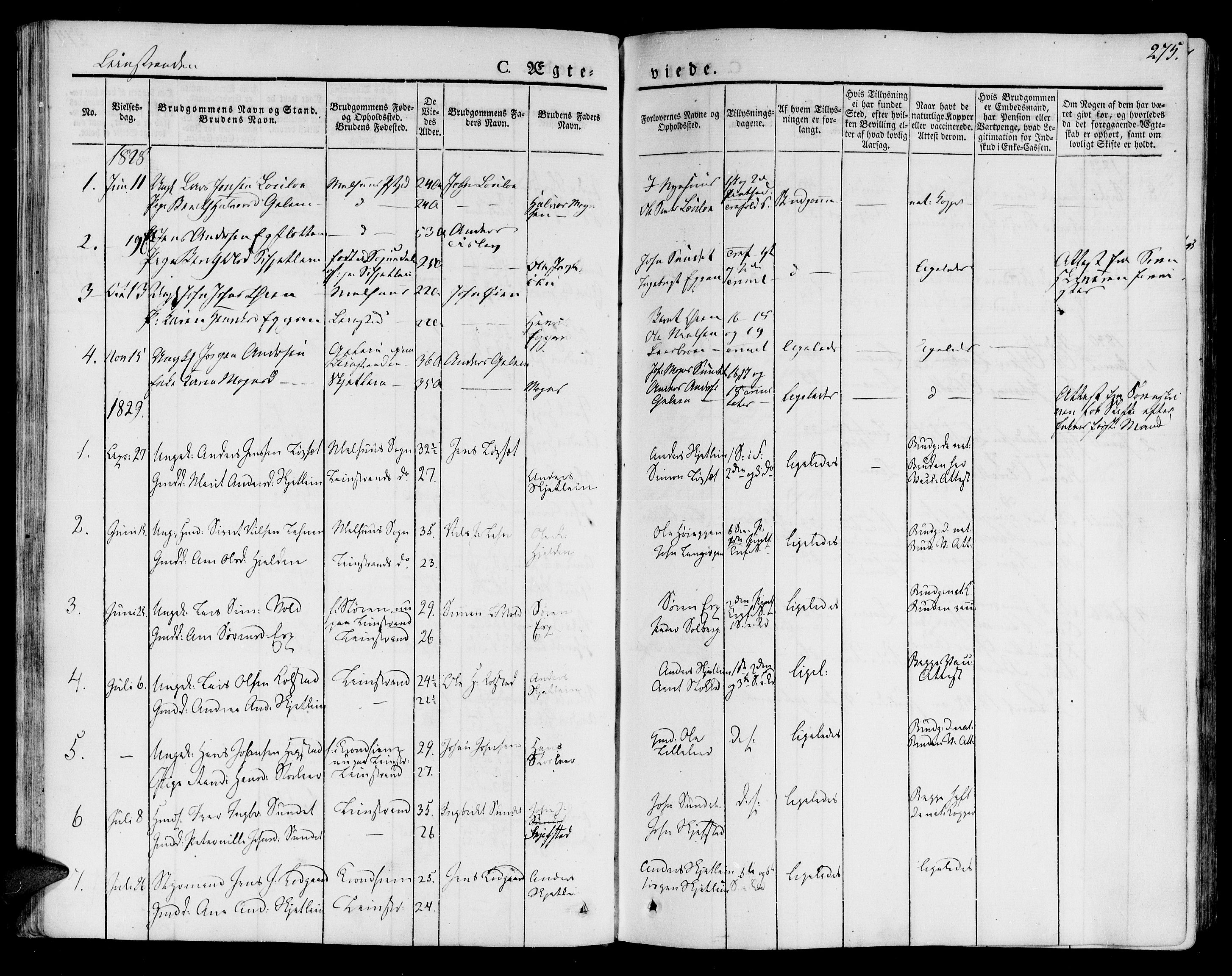 Ministerialprotokoller, klokkerbøker og fødselsregistre - Sør-Trøndelag, SAT/A-1456/691/L1071: Parish register (official) no. 691A05 /2, 1826-1841, p. 275
