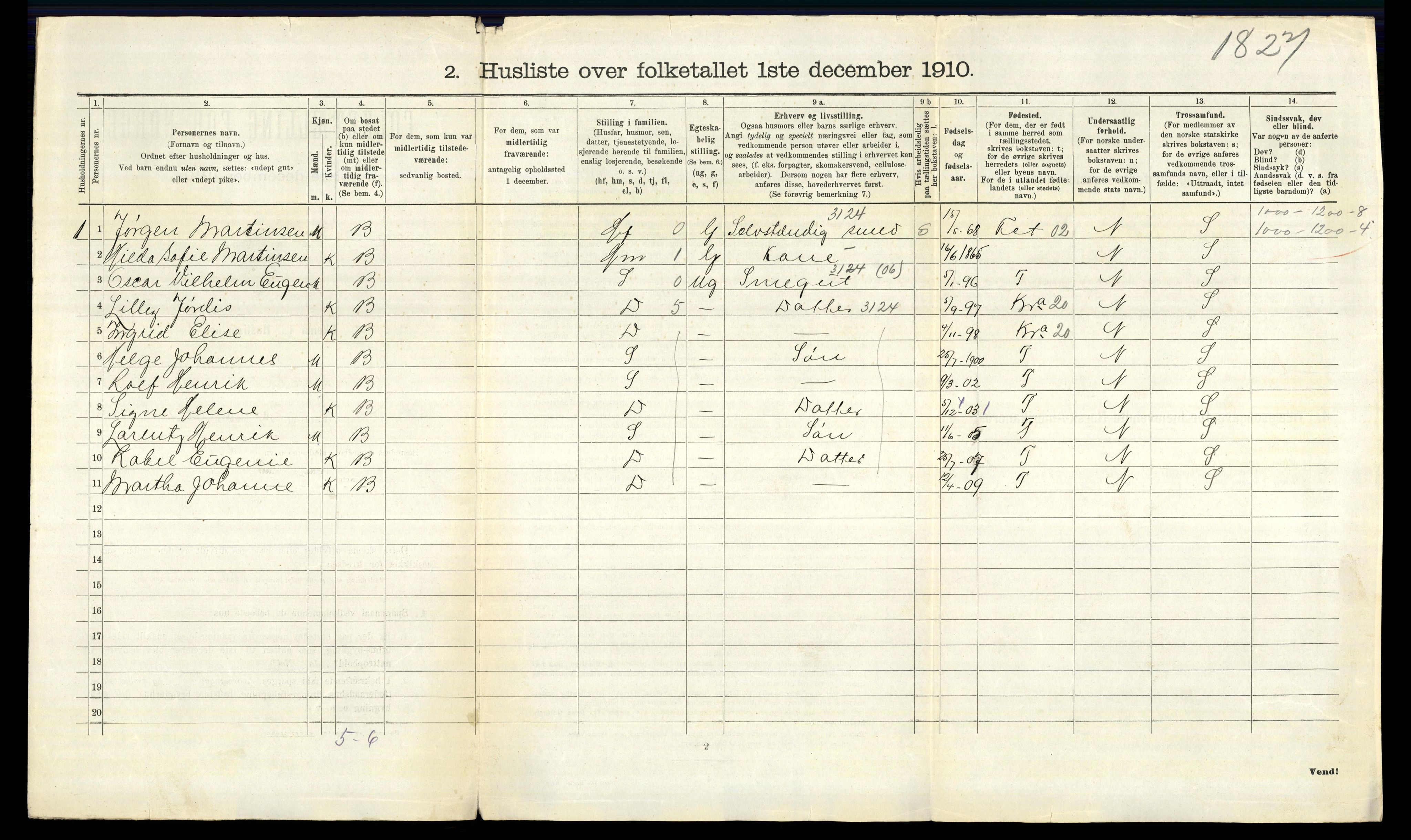 RA, 1910 census for Lillestrøm, 1910, p. 472