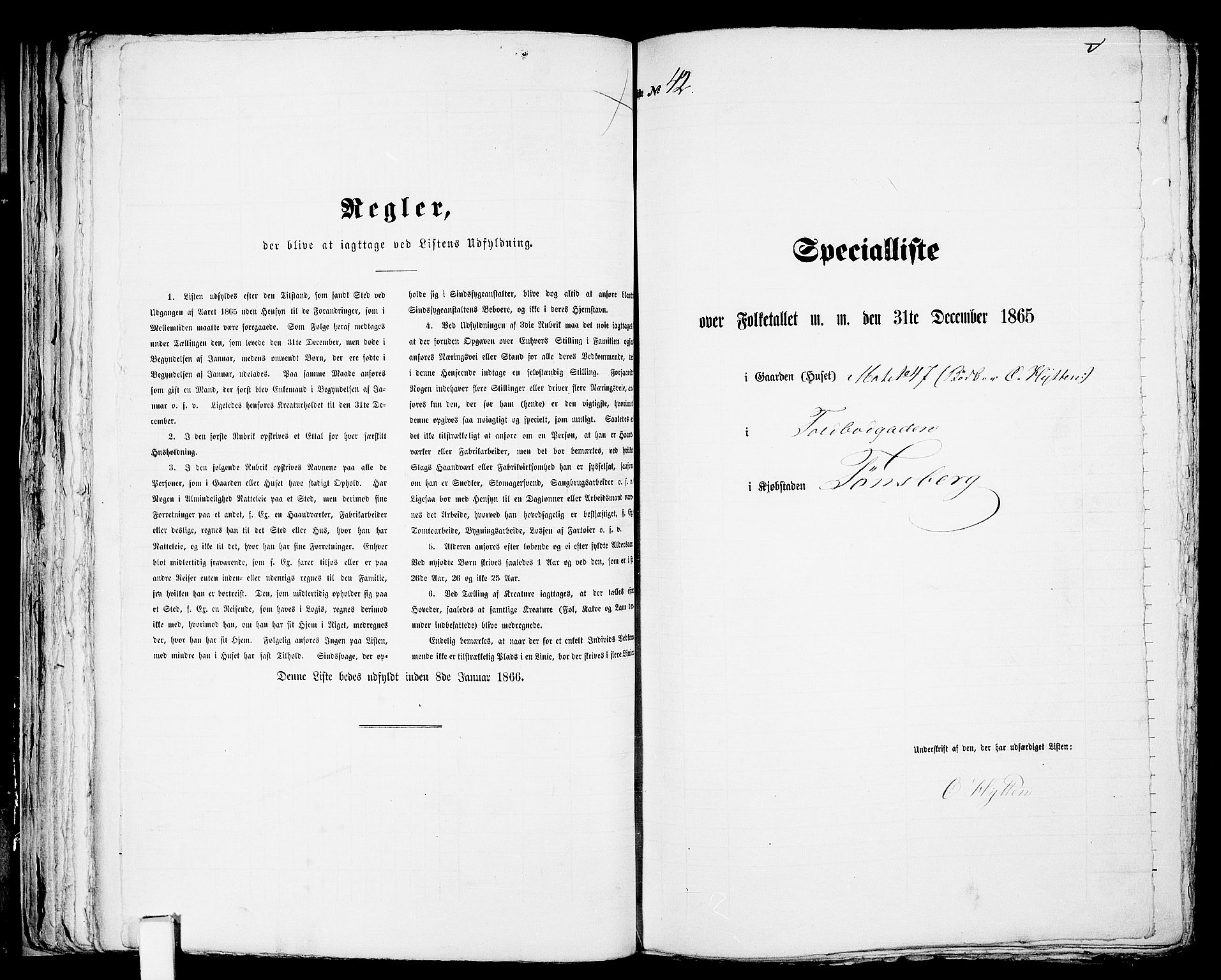 RA, 1865 census for Tønsberg, 1865, p. 97