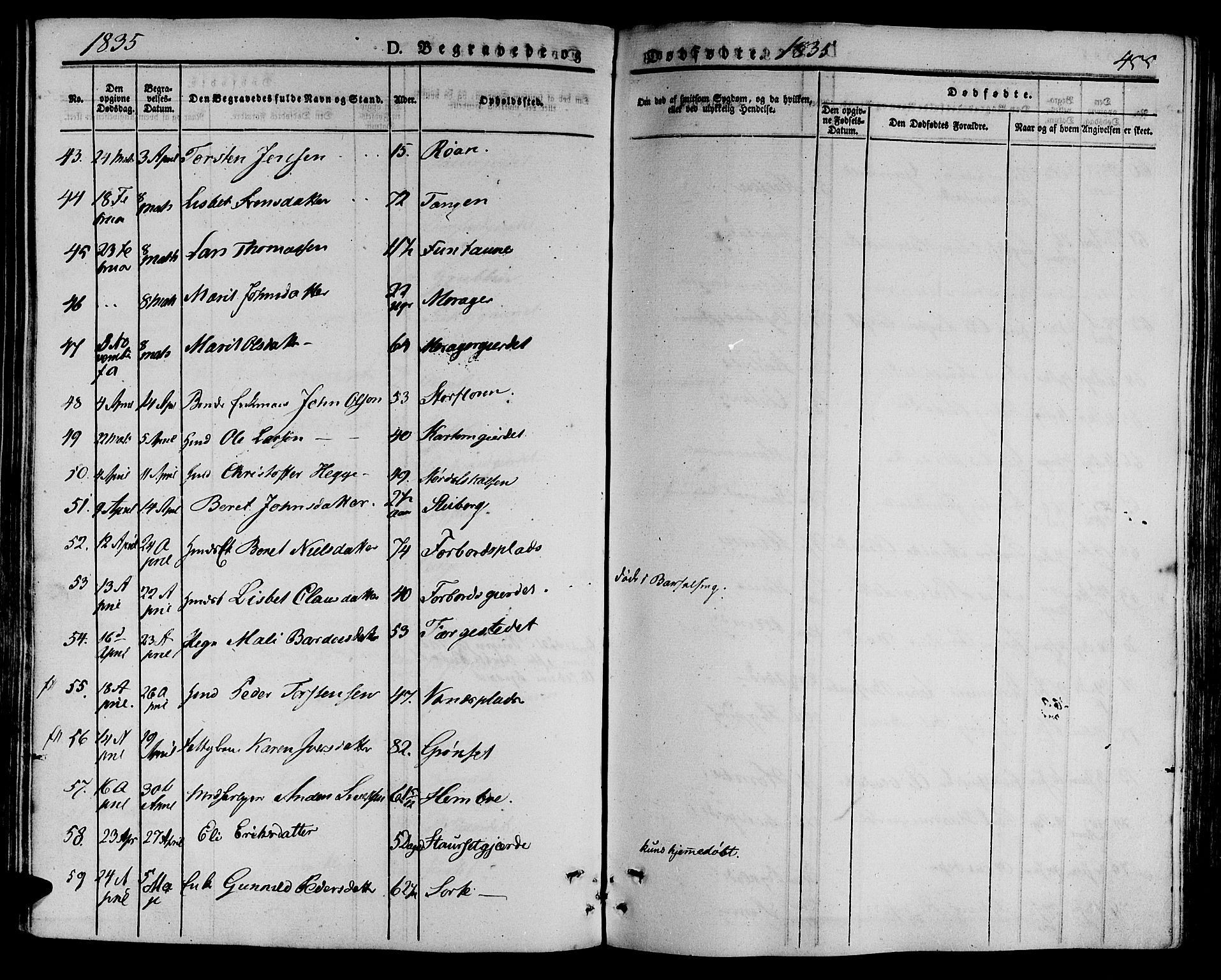 Ministerialprotokoller, klokkerbøker og fødselsregistre - Nord-Trøndelag, AV/SAT-A-1458/709/L0072: Parish register (official) no. 709A12, 1833-1844, p. 455