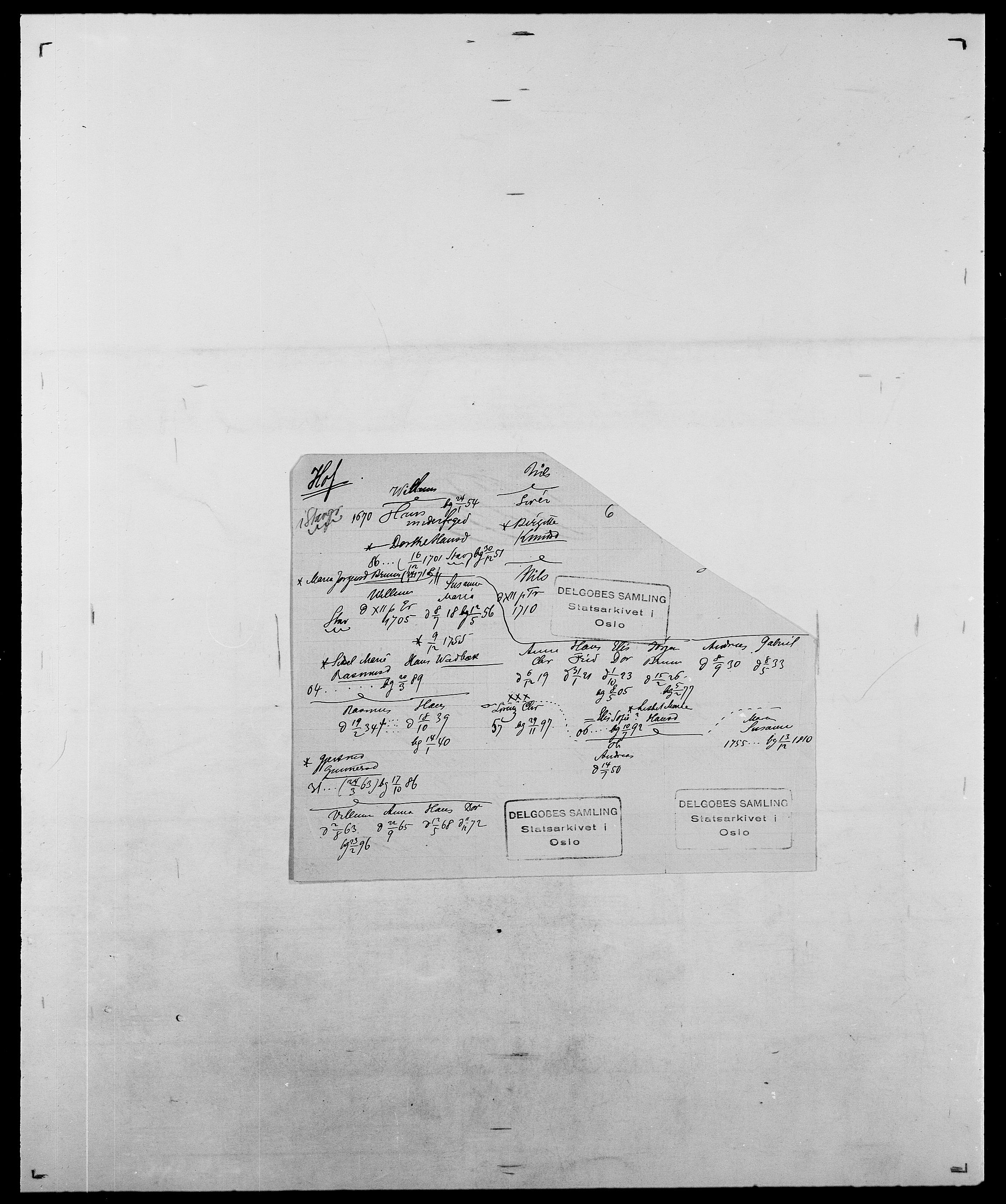 Delgobe, Charles Antoine - samling, AV/SAO-PAO-0038/D/Da/L0018: Hoch - Howert, p. 49