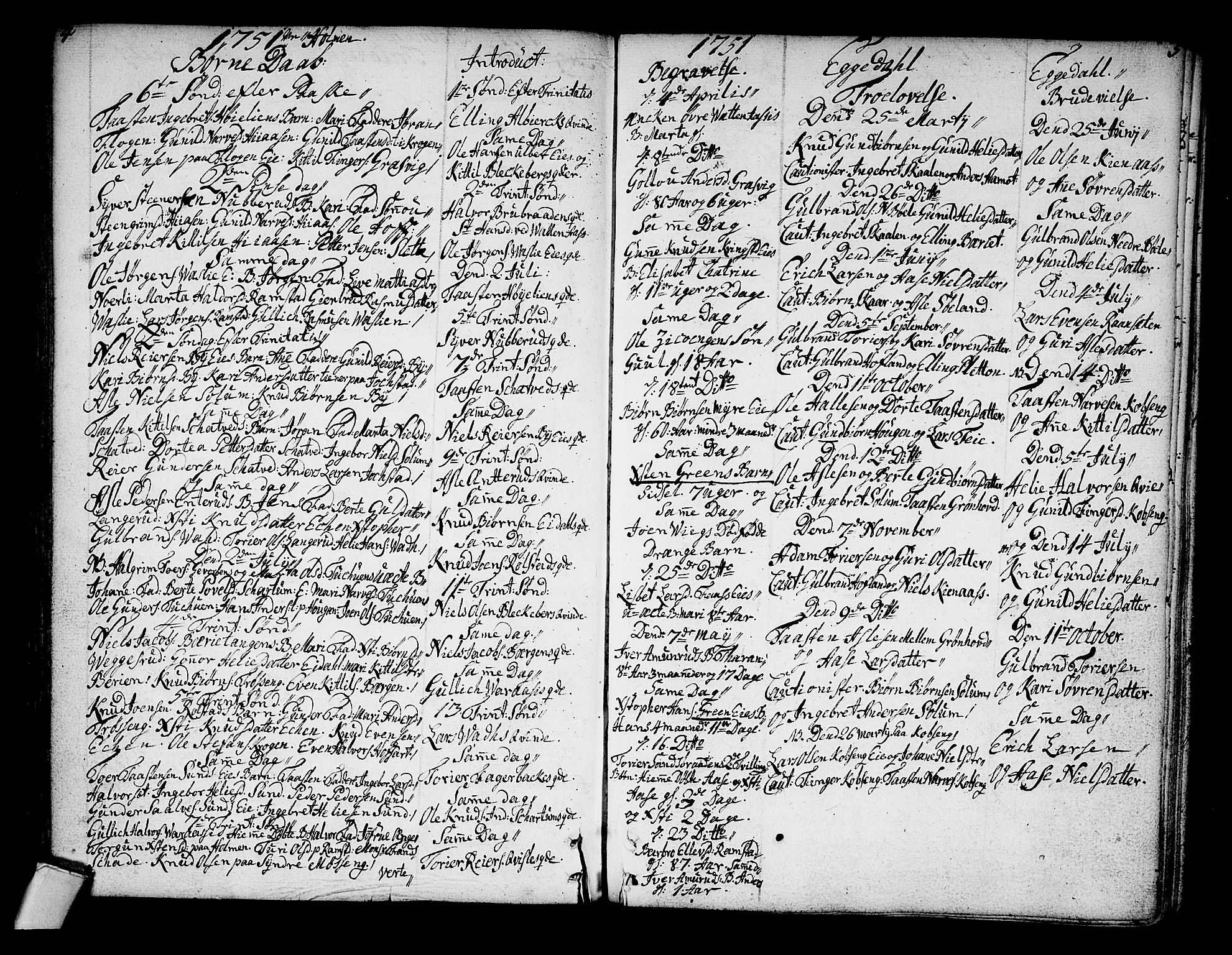Sigdal kirkebøker, SAKO/A-245/F/Fa/L0001: Parish register (official) no. I 1, 1722-1777, p. 4-5