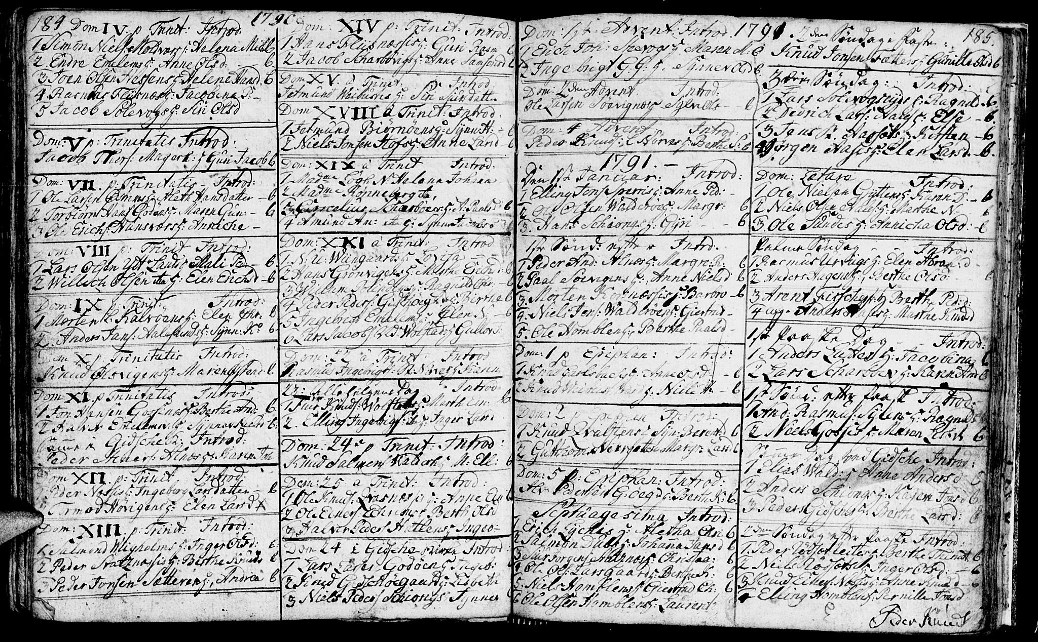 Ministerialprotokoller, klokkerbøker og fødselsregistre - Møre og Romsdal, SAT/A-1454/528/L0421: Parish register (copy) no. 528C02, 1785-1800, p. 184-185