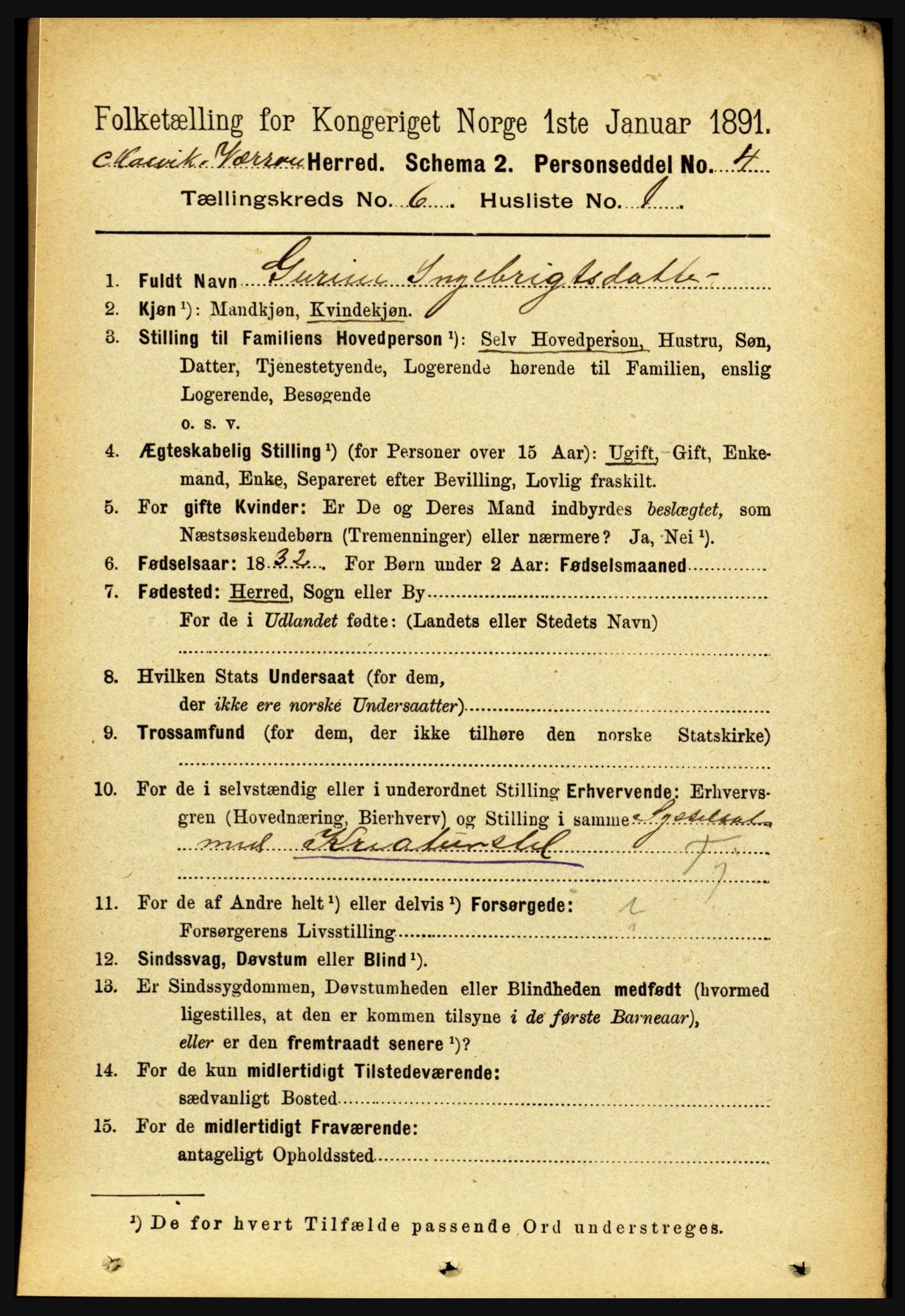 RA, 1891 census for 1723 Mosvik og Verran, 1891, p. 2447