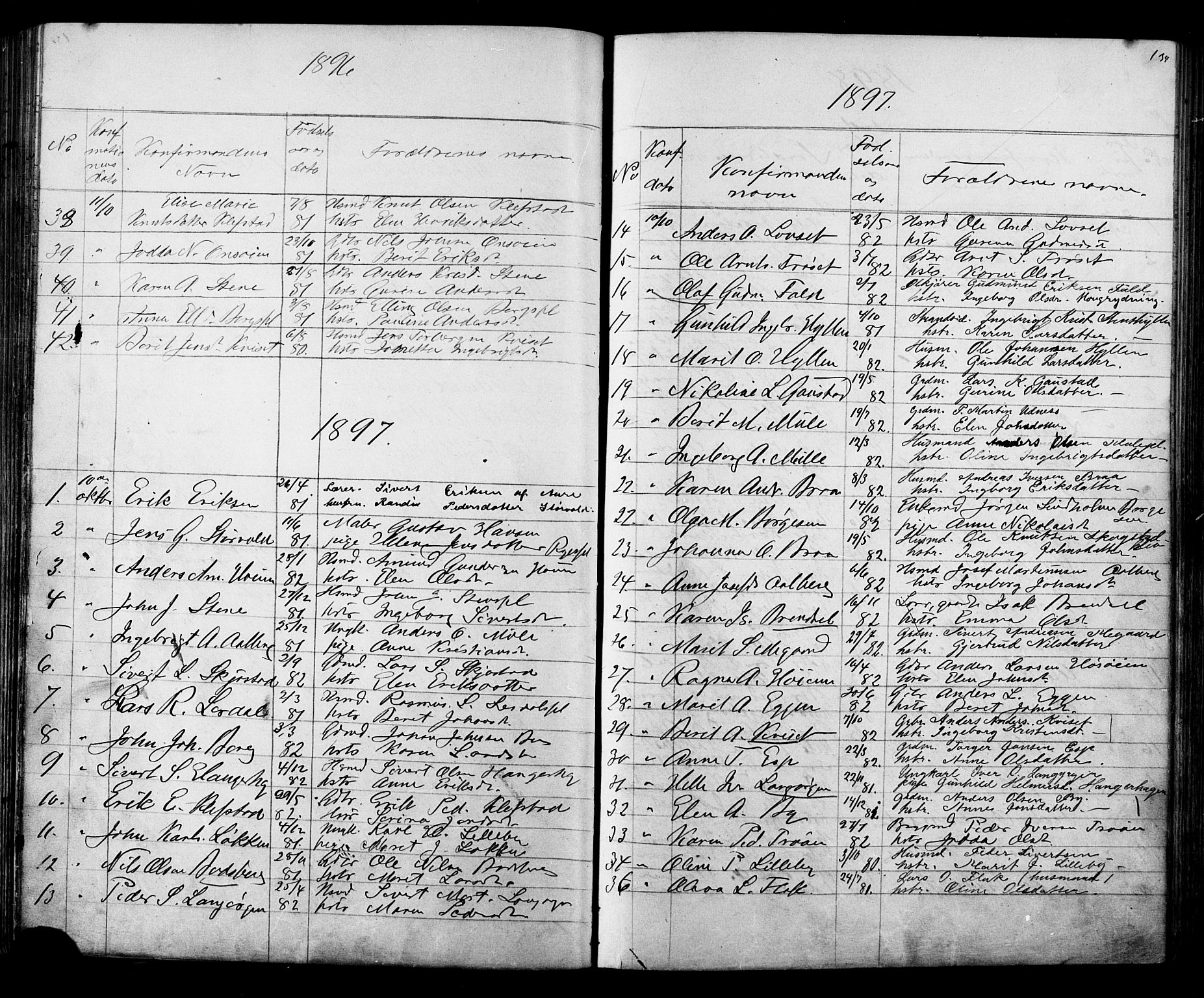 Ministerialprotokoller, klokkerbøker og fødselsregistre - Sør-Trøndelag, SAT/A-1456/612/L0387: Parish register (copy) no. 612C03, 1874-1908, p. 134