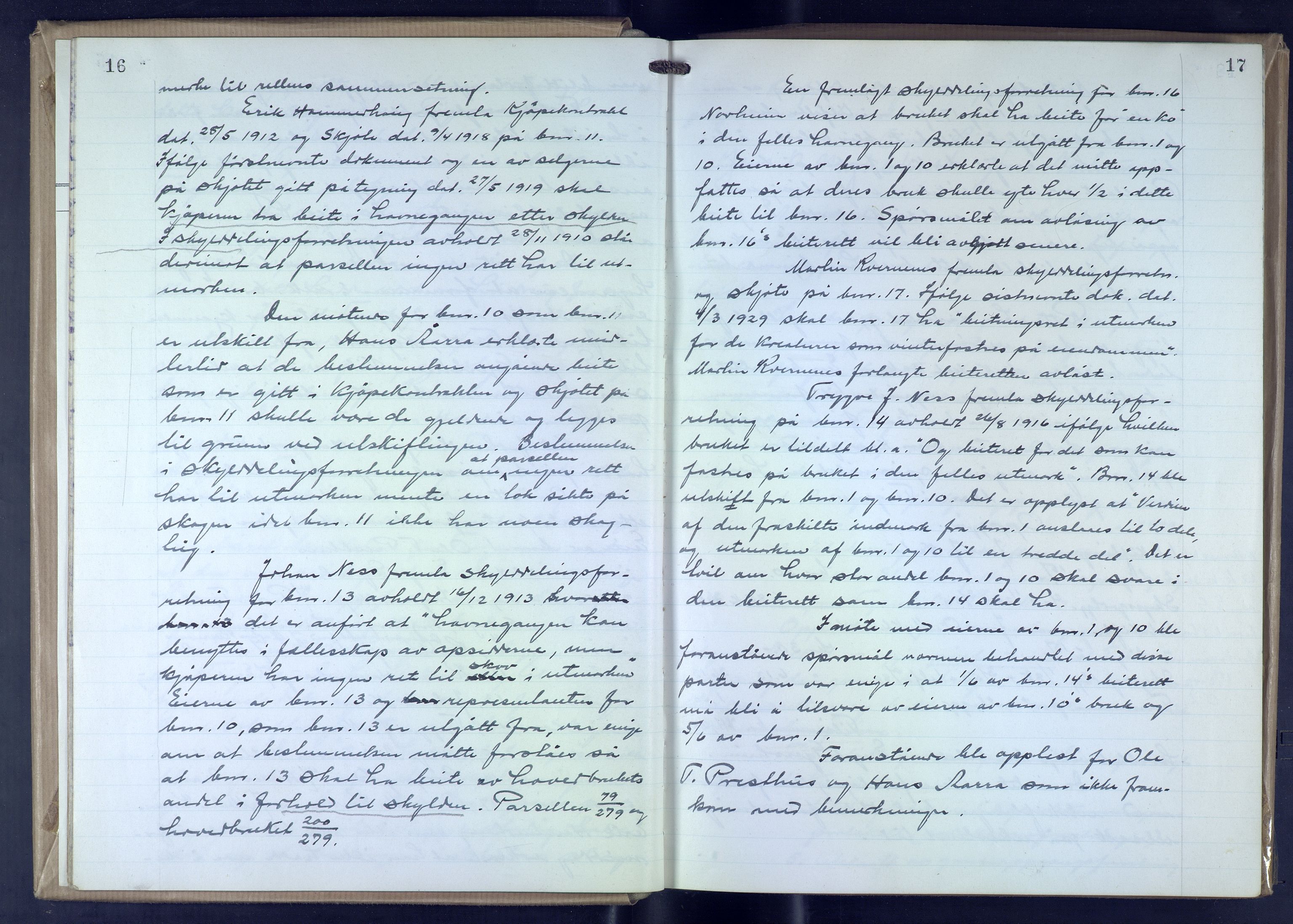 Hordaland jordskiftedøme - VII Indre Sunnhordland jordskiftedistrikt, AV/SAB-A-7401/A/Aa/L0025: Forhandlingsprotokoll, 1946-1952, p. 16-17