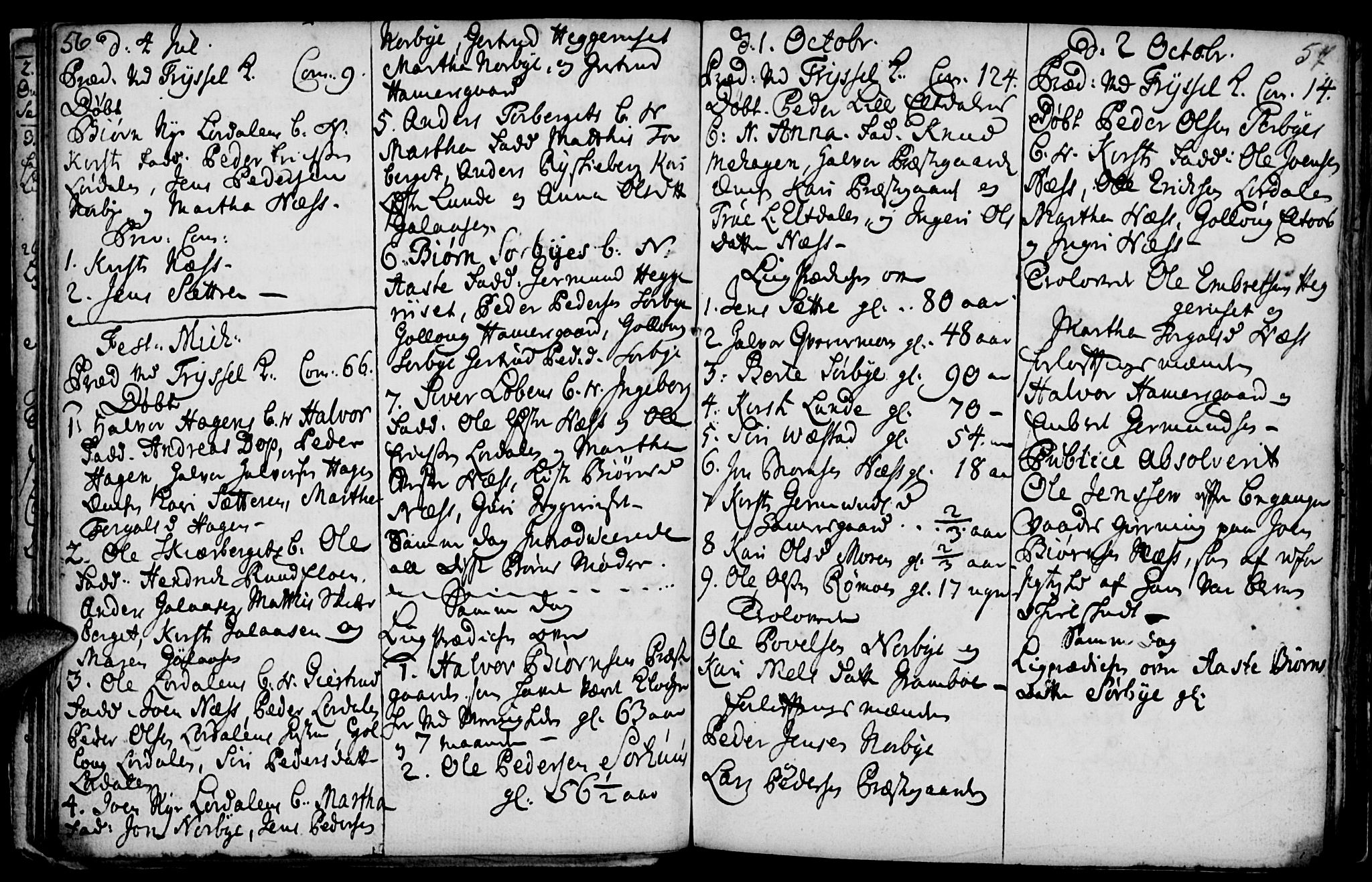 Elverum prestekontor, AV/SAH-PREST-044/H/Ha/Haa/L0001: Parish register (official) no. 1, 1730-1760, p. 56-57