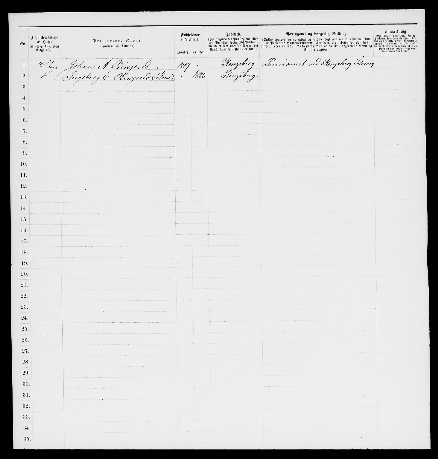 SAKO, 1885 census for 0604 Kongsberg, 1885, p. 1358