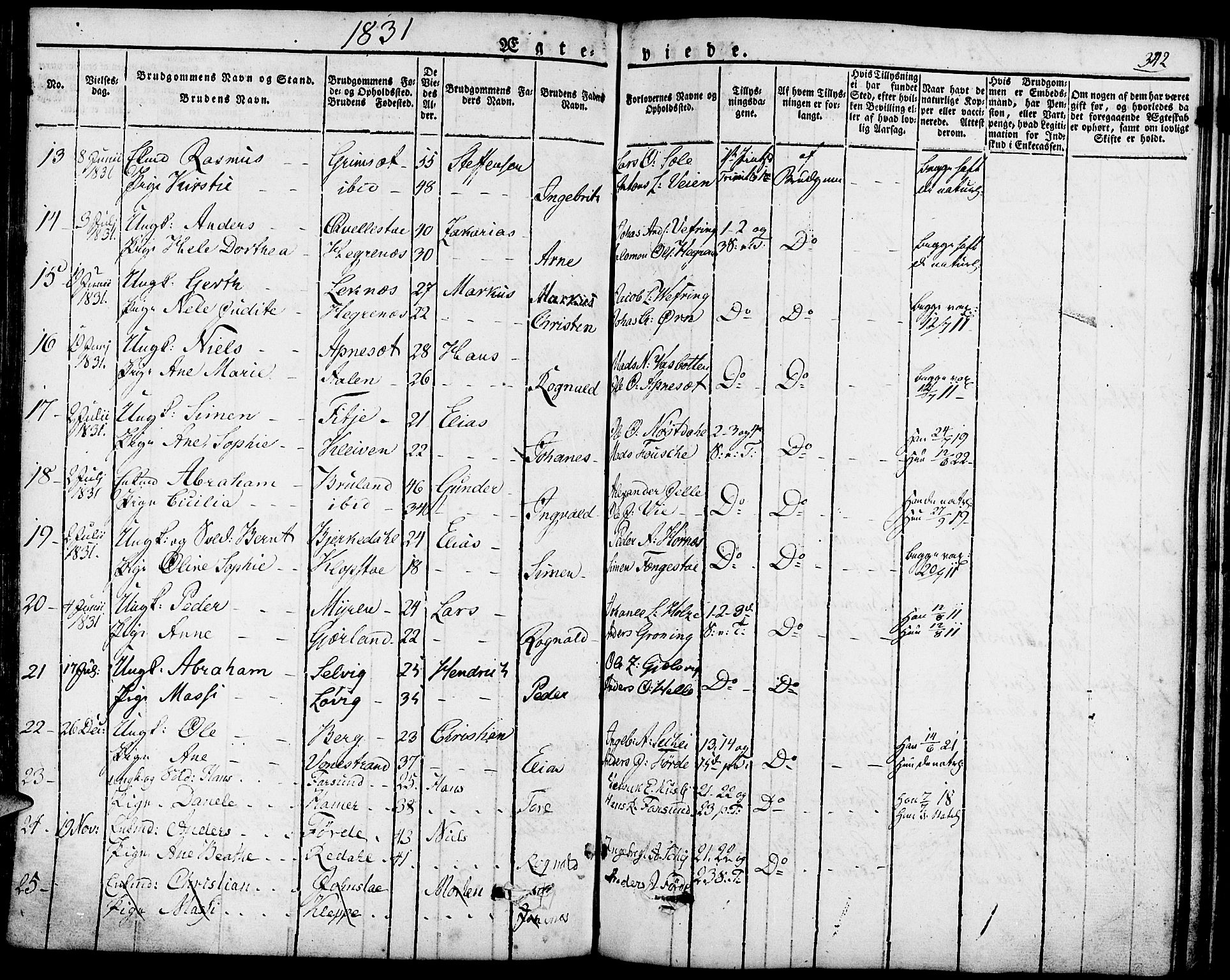 Førde sokneprestembete, SAB/A-79901/H/Haa/Haaa/L0006: Parish register (official) no. A 6, 1821-1842, p. 342