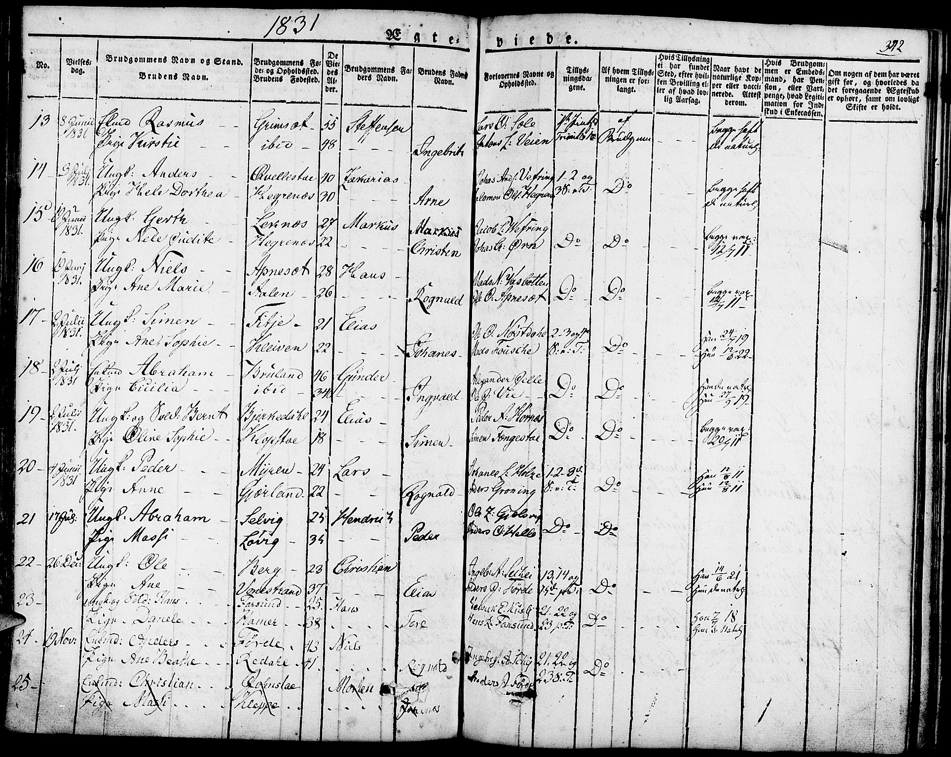 Førde sokneprestembete, AV/SAB-A-79901/H/Haa/Haaa/L0006: Parish register (official) no. A 6, 1821-1842, p. 342