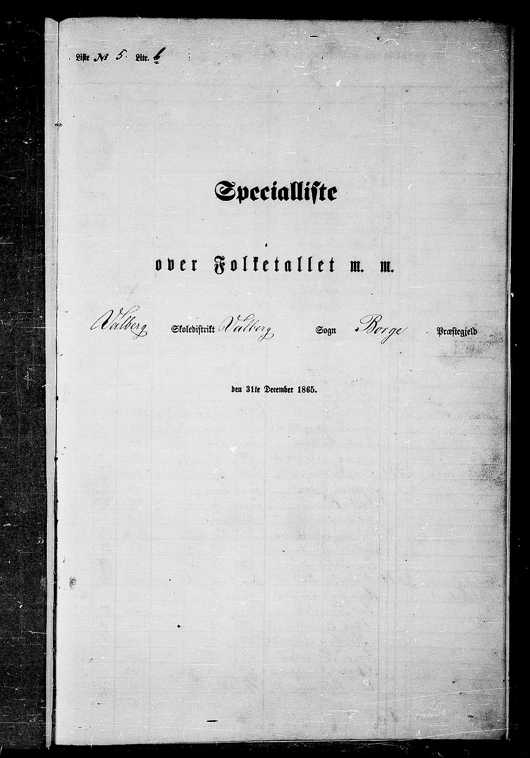 RA, 1865 census for Borge, 1865, p. 94