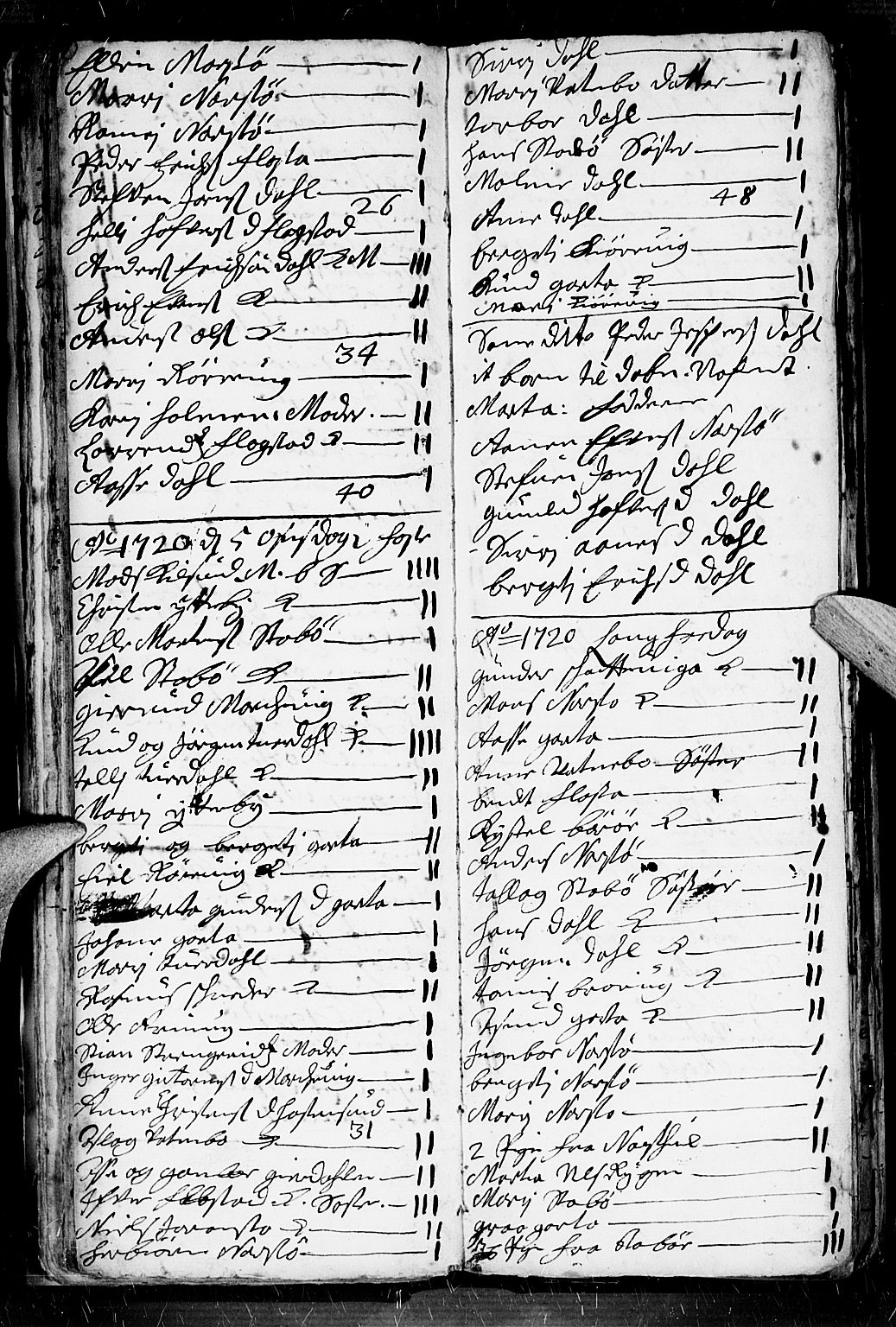 Dypvåg sokneprestkontor, AV/SAK-1111-0007/F/Fb/Fba/L0003: Parish register (copy) no. B 3, 1715-1738, p. 50