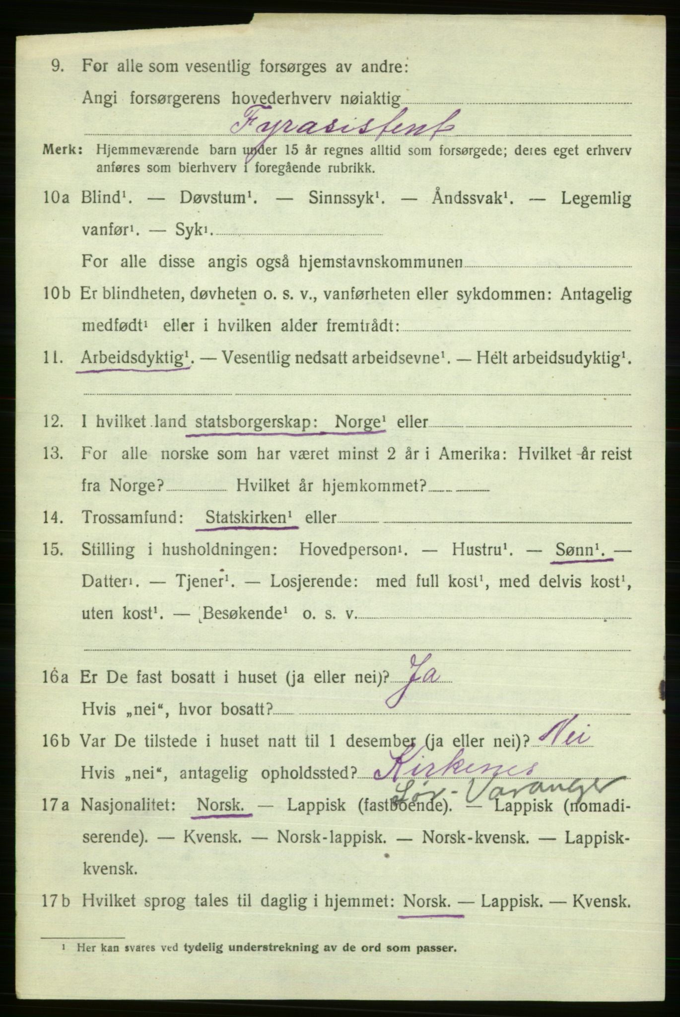 SATØ, 1920 census for Sør-Varanger, 1920, p. 3445