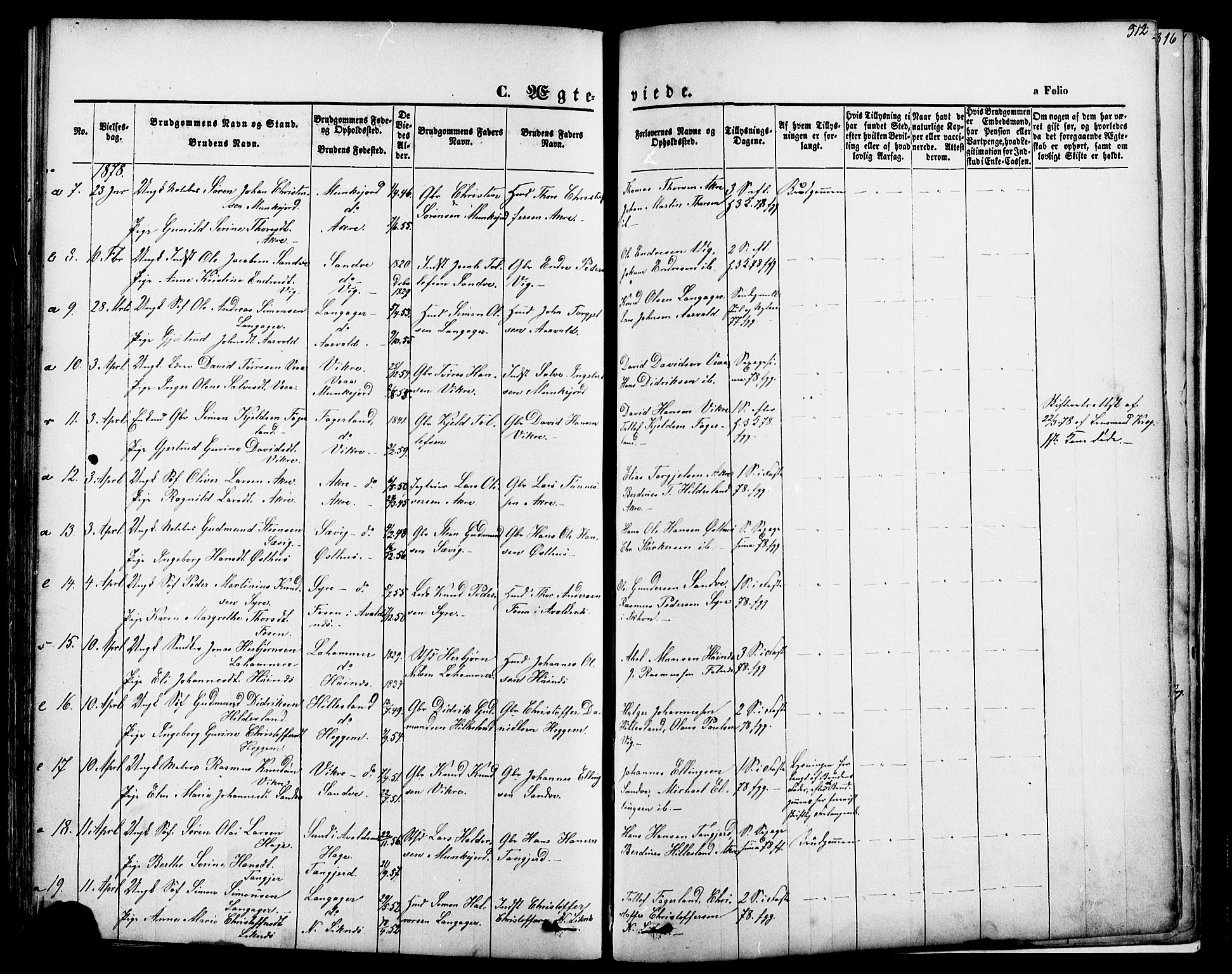 Skudenes sokneprestkontor, SAST/A -101849/H/Ha/Haa/L0006: Parish register (official) no. A 4, 1864-1881, p. 312