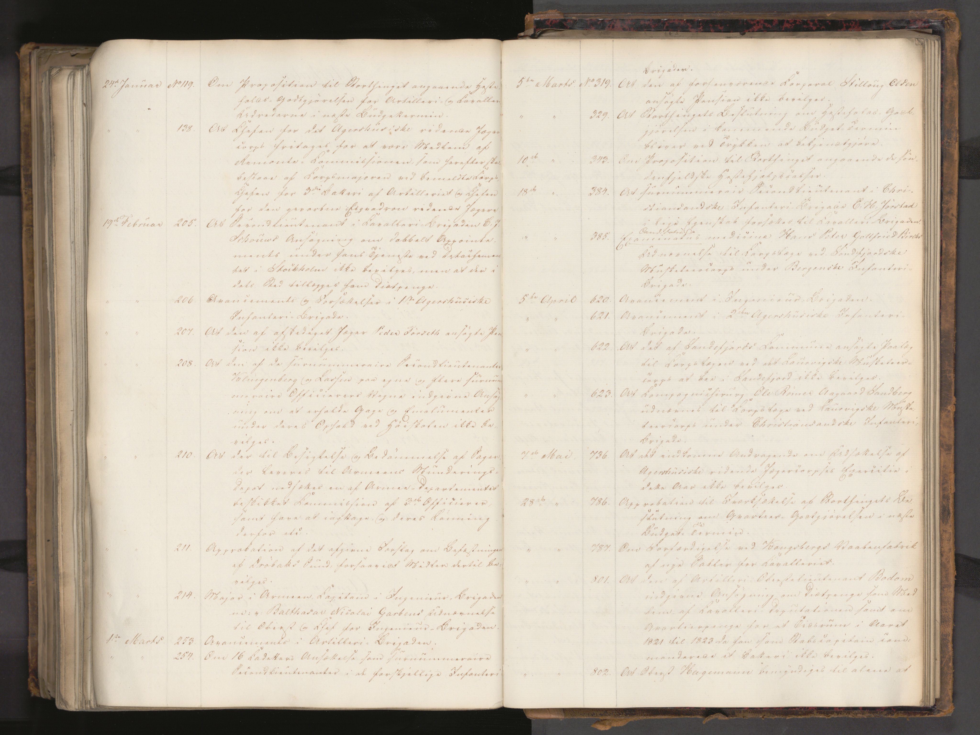 Statsrådssekretariatet, AV/RA-S-1001/A/Ab/L0061: Kgl. res. nr. 1-1034, 1. halvår, 1845