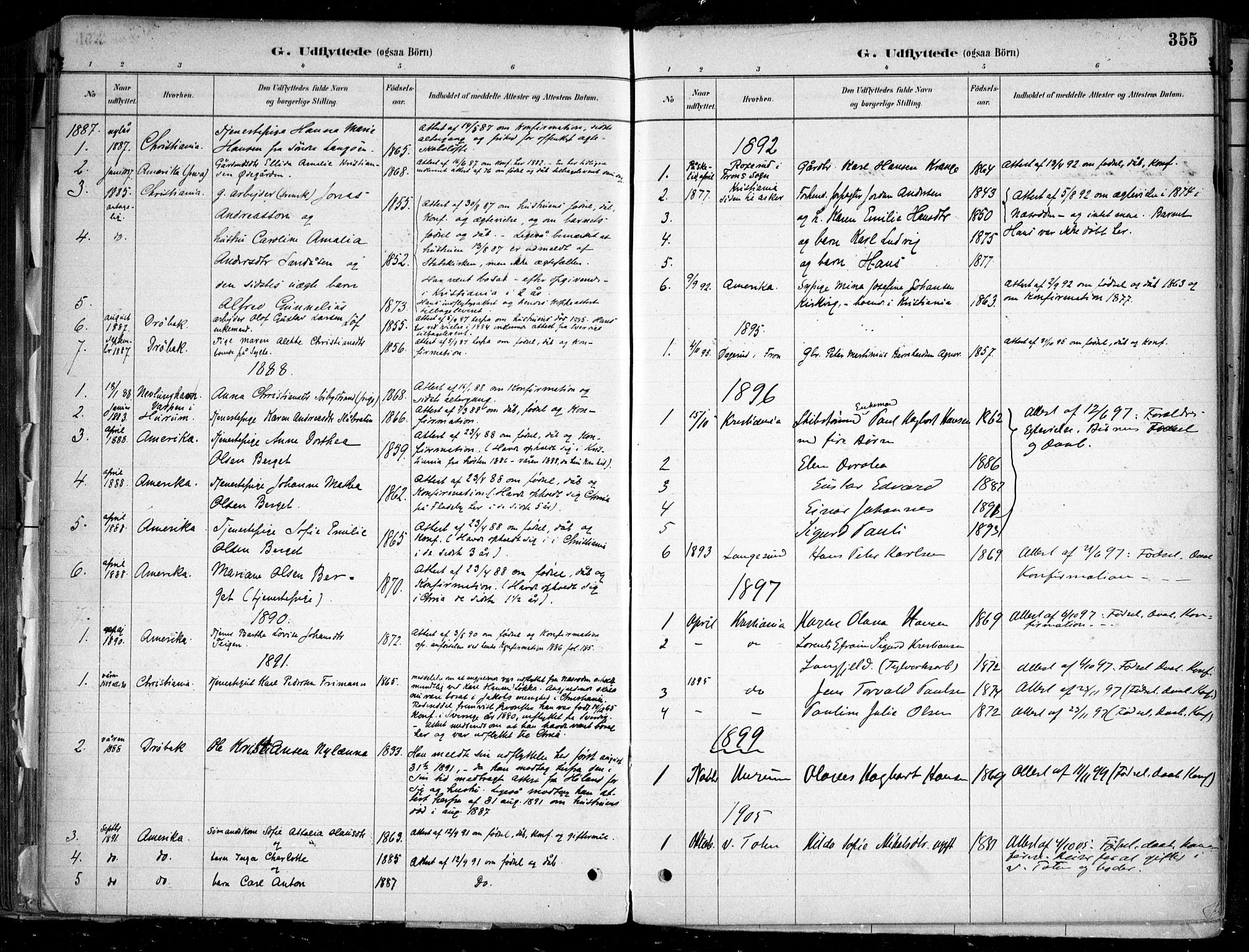 Nesodden prestekontor Kirkebøker, SAO/A-10013/F/Fa/L0009: Parish register (official) no. I 9, 1880-1915, p. 355