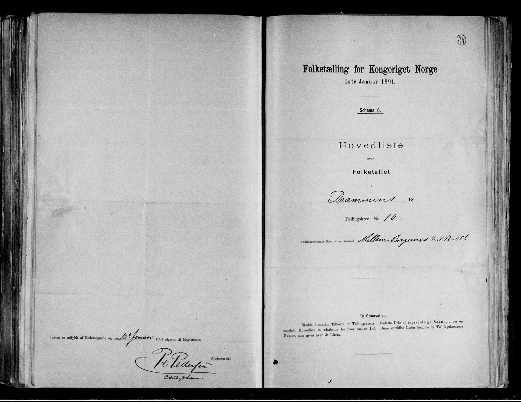 RA, 1891 census for 0602 Drammen, 1891, p. 26