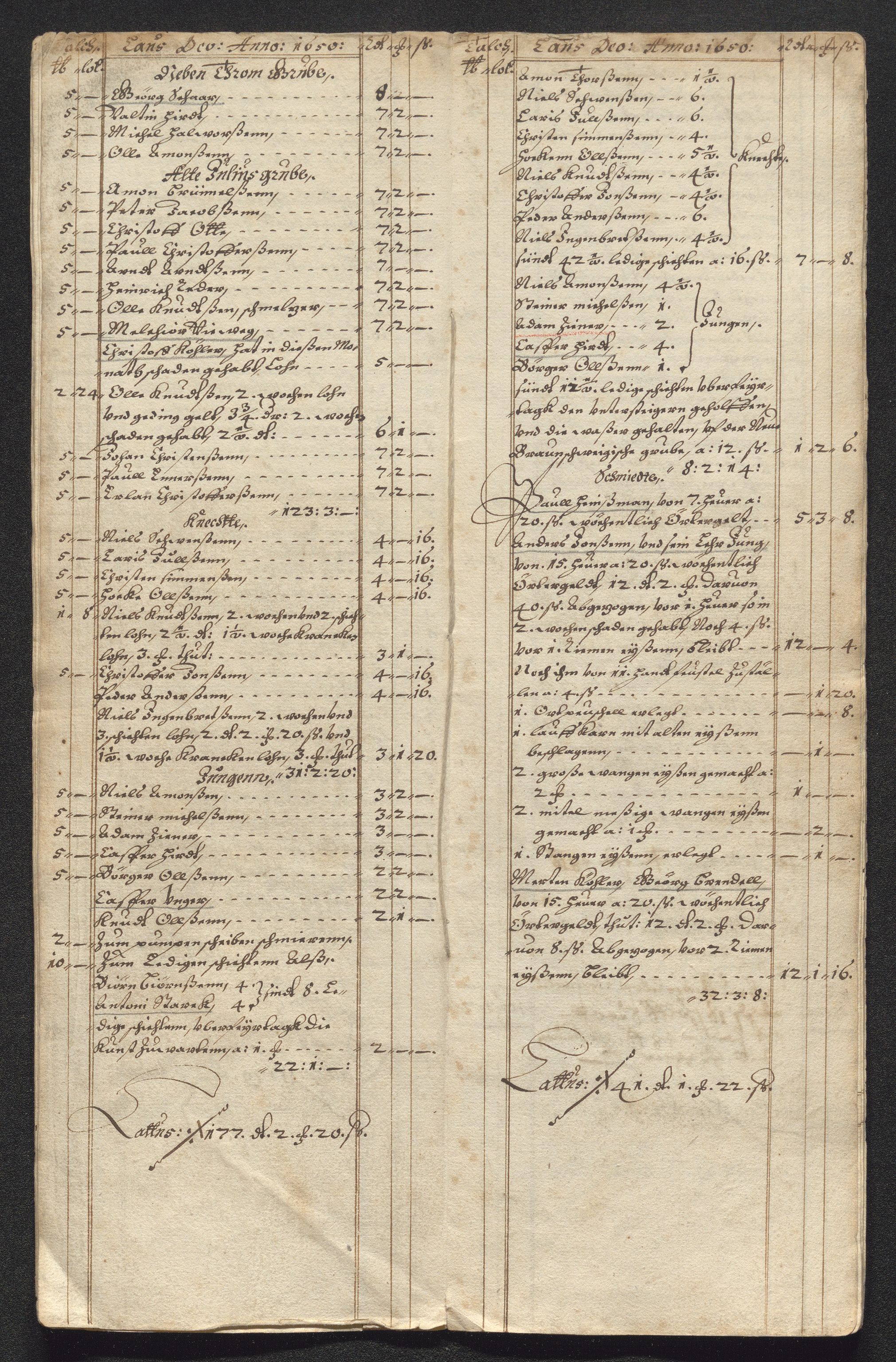 Kongsberg Sølvverk 1623-1816, SAKO/EA-3135/001/D/Dc/Dcd/L0024: Utgiftsregnskap for gruver m.m. , 1650, p. 545