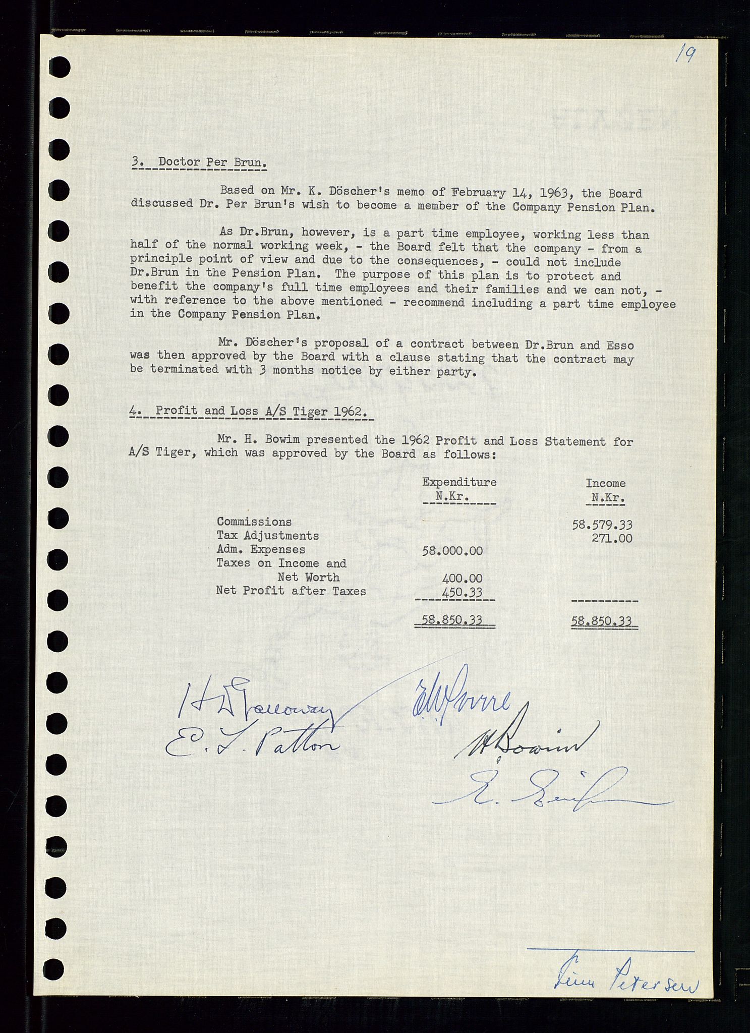 Pa 0982 - Esso Norge A/S, AV/SAST-A-100448/A/Aa/L0001/0004: Den administrerende direksjon Board minutes (styrereferater) / Den administrerende direksjon Board minutes (styrereferater), 1963-1964, p. 243