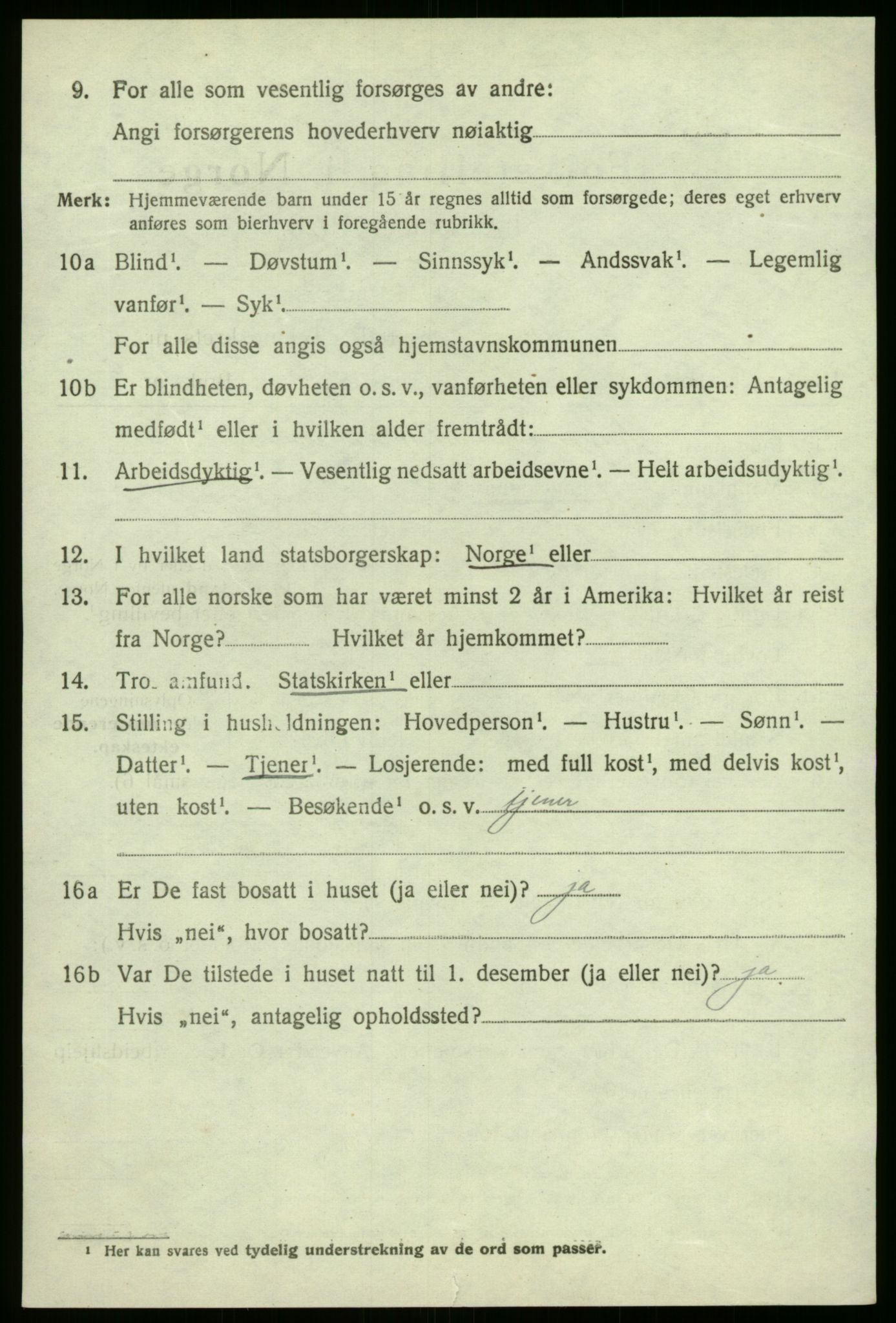 SAB, 1920 census for Førde, 1920, p. 3363