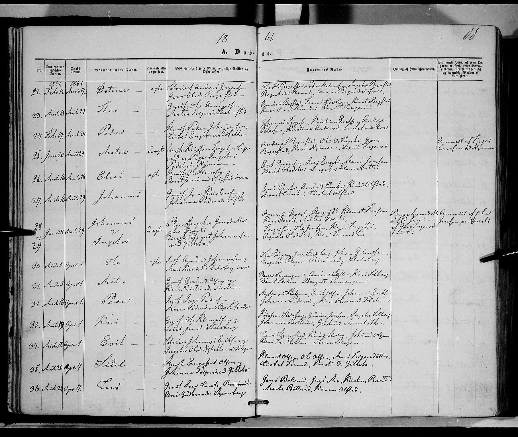 Øyer prestekontor, AV/SAH-PREST-084/H/Ha/Haa/L0006: Parish register (official) no. 6, 1858-1874, p. 33