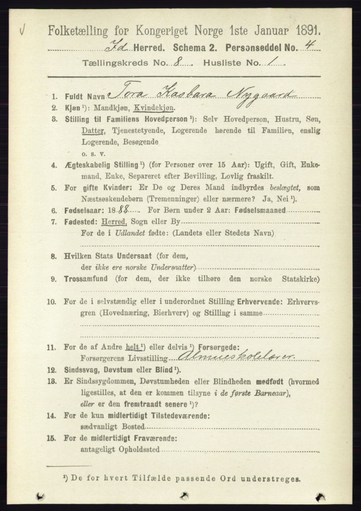 RA, 1891 census for 0117 Idd, 1891, p. 4756