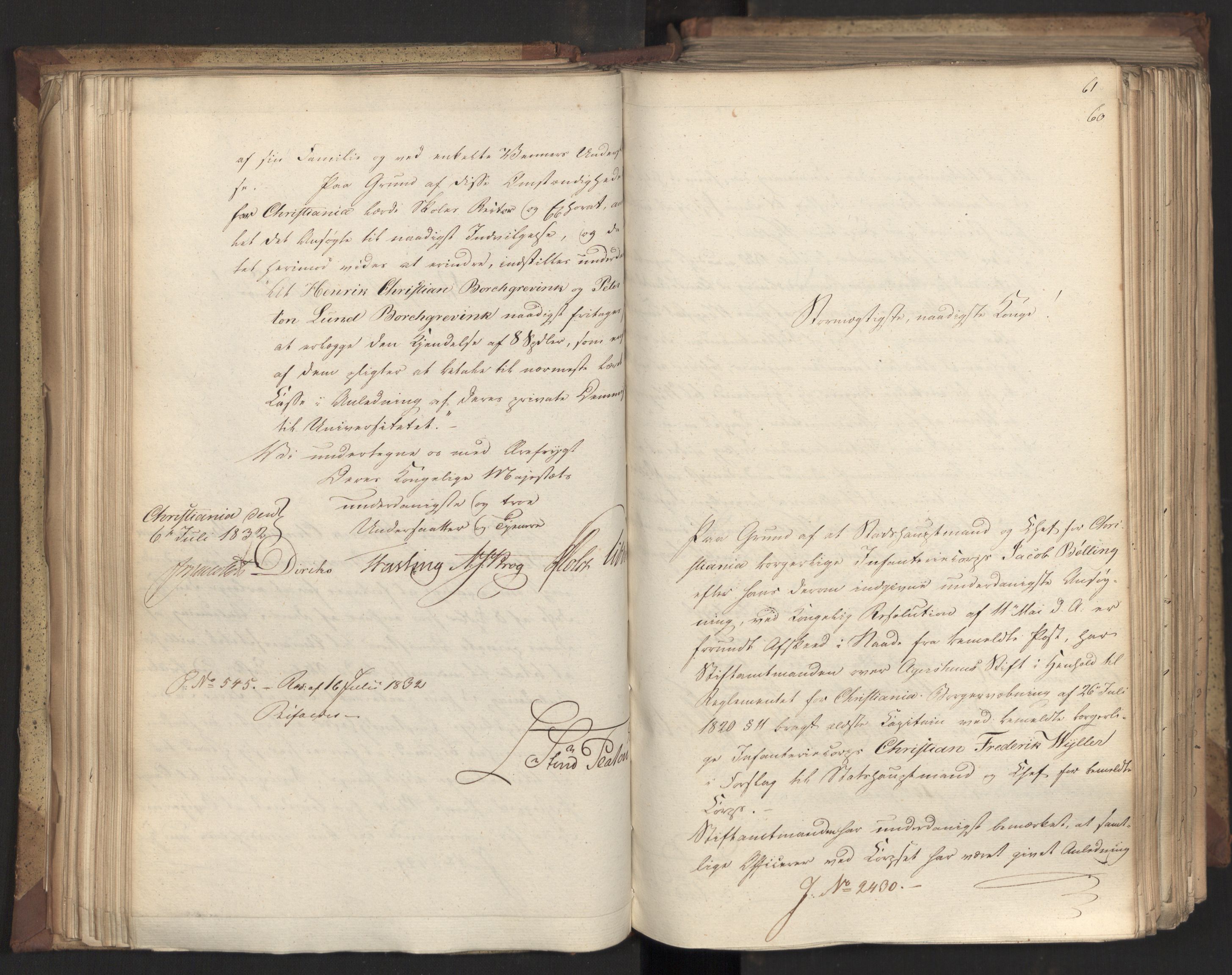 Statsrådsavdelingen i Stockholm, AV/RA-S-1003/D/Da/L0079: Regjeringsinnstillinger nr. 2400-2549, 1832, p. 124