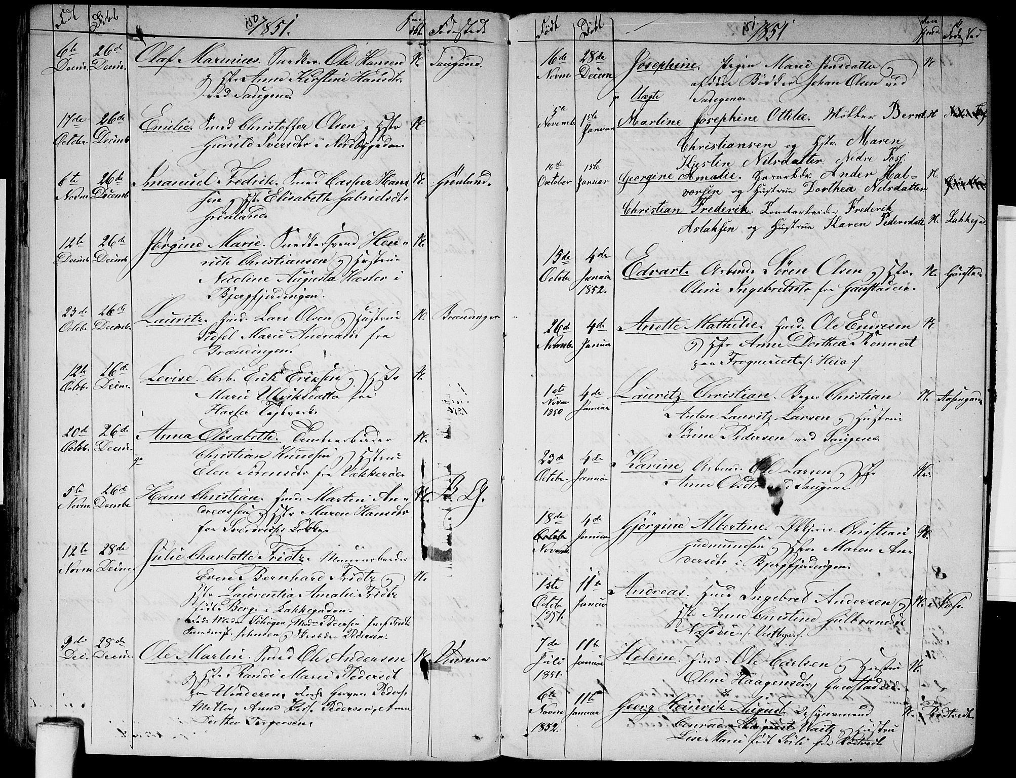 Aker prestekontor kirkebøker, AV/SAO-A-10861/G/L0009: Parish register (copy) no. 9, 1848-1852, p. 150-151