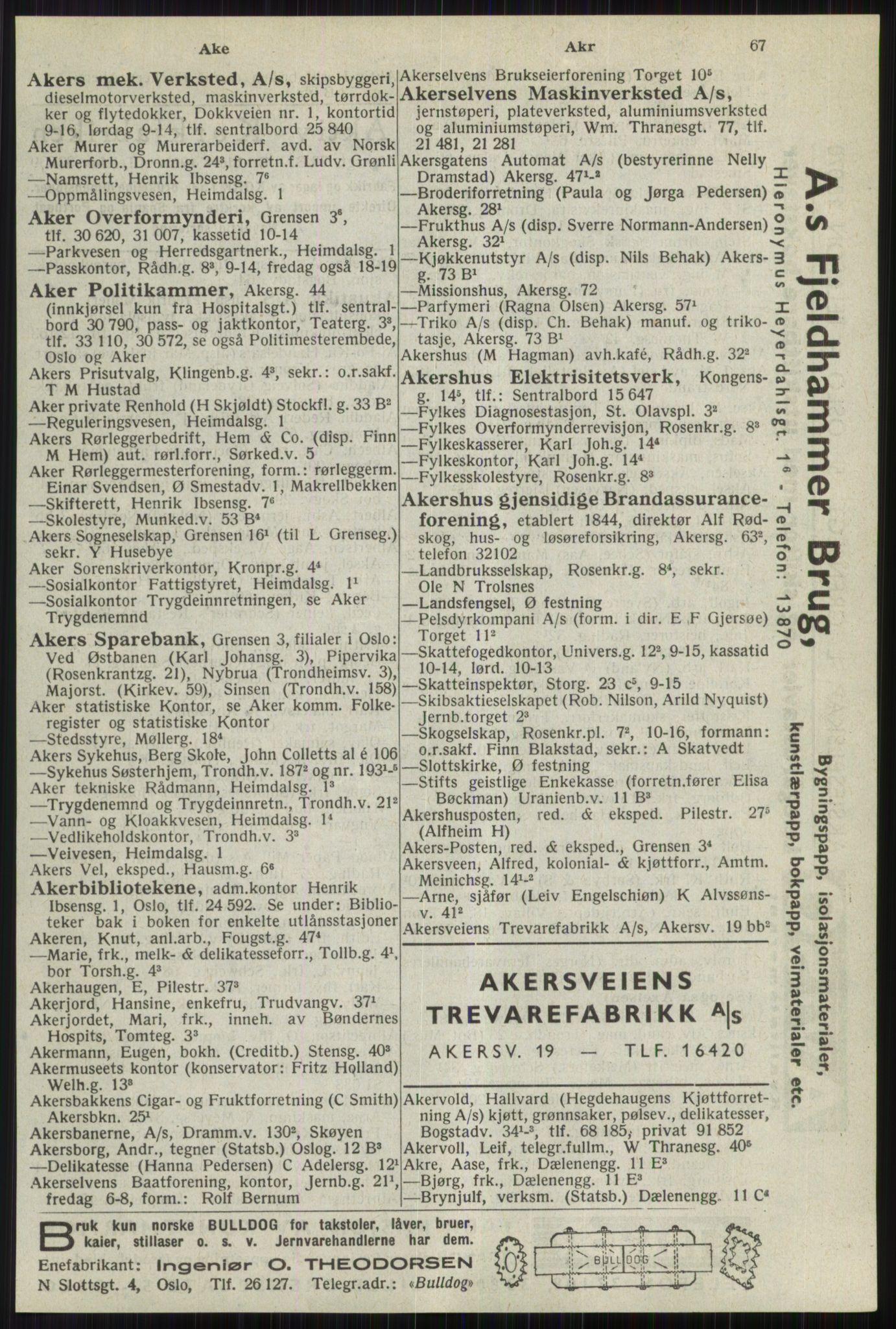 Kristiania/Oslo adressebok, PUBL/-, 1941, p. 67