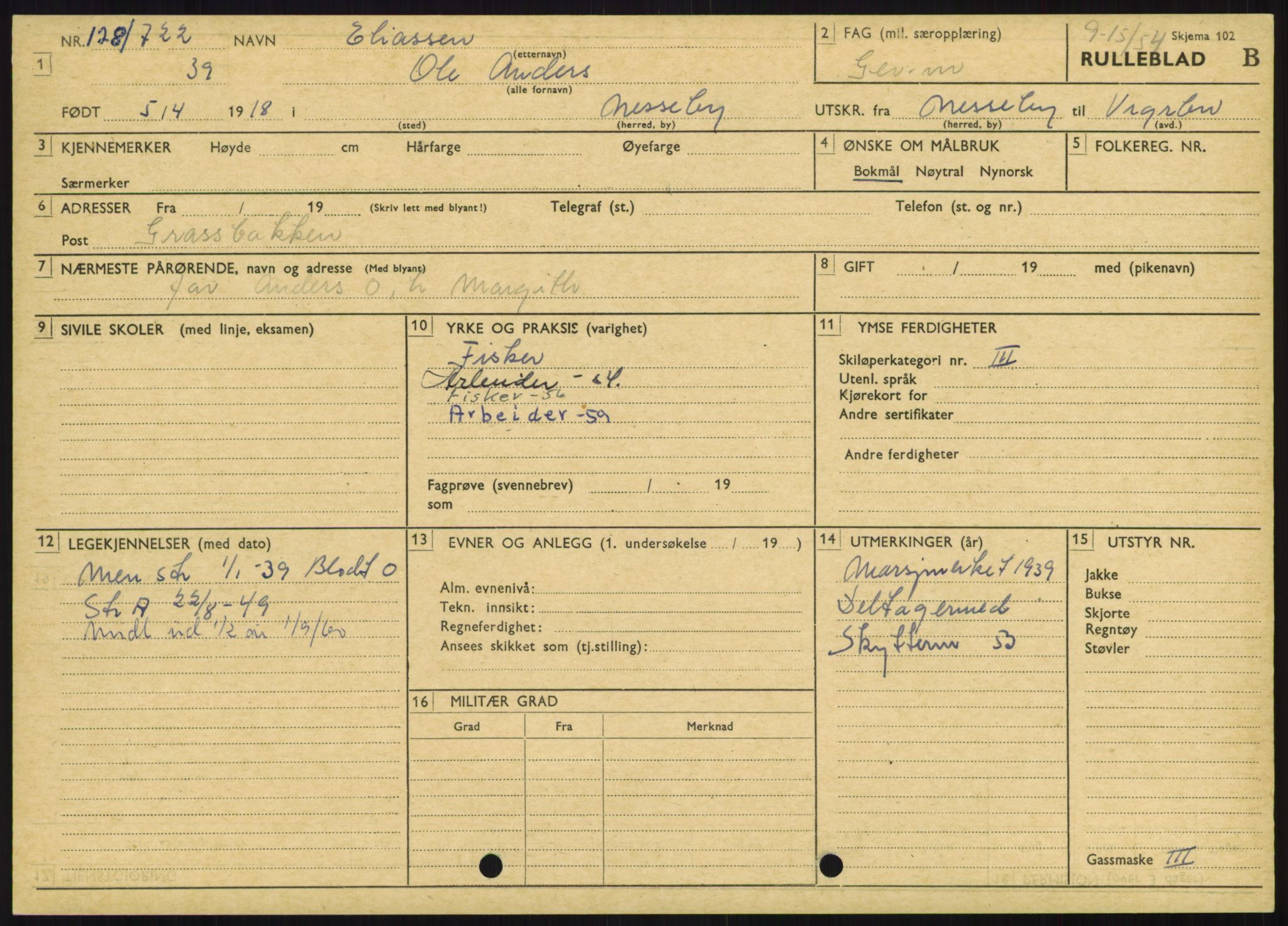 Forsvaret, Varanger bataljon, AV/RA-RAFA-2258/1/D/L0446: Rulleblad for menige født 1917-1919, 1917-1919, p. 328