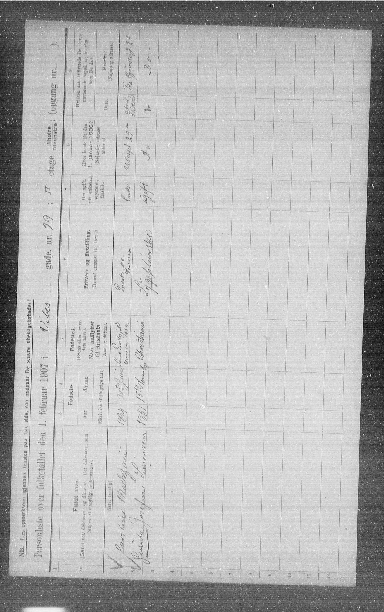 OBA, Municipal Census 1907 for Kristiania, 1907, p. 62785