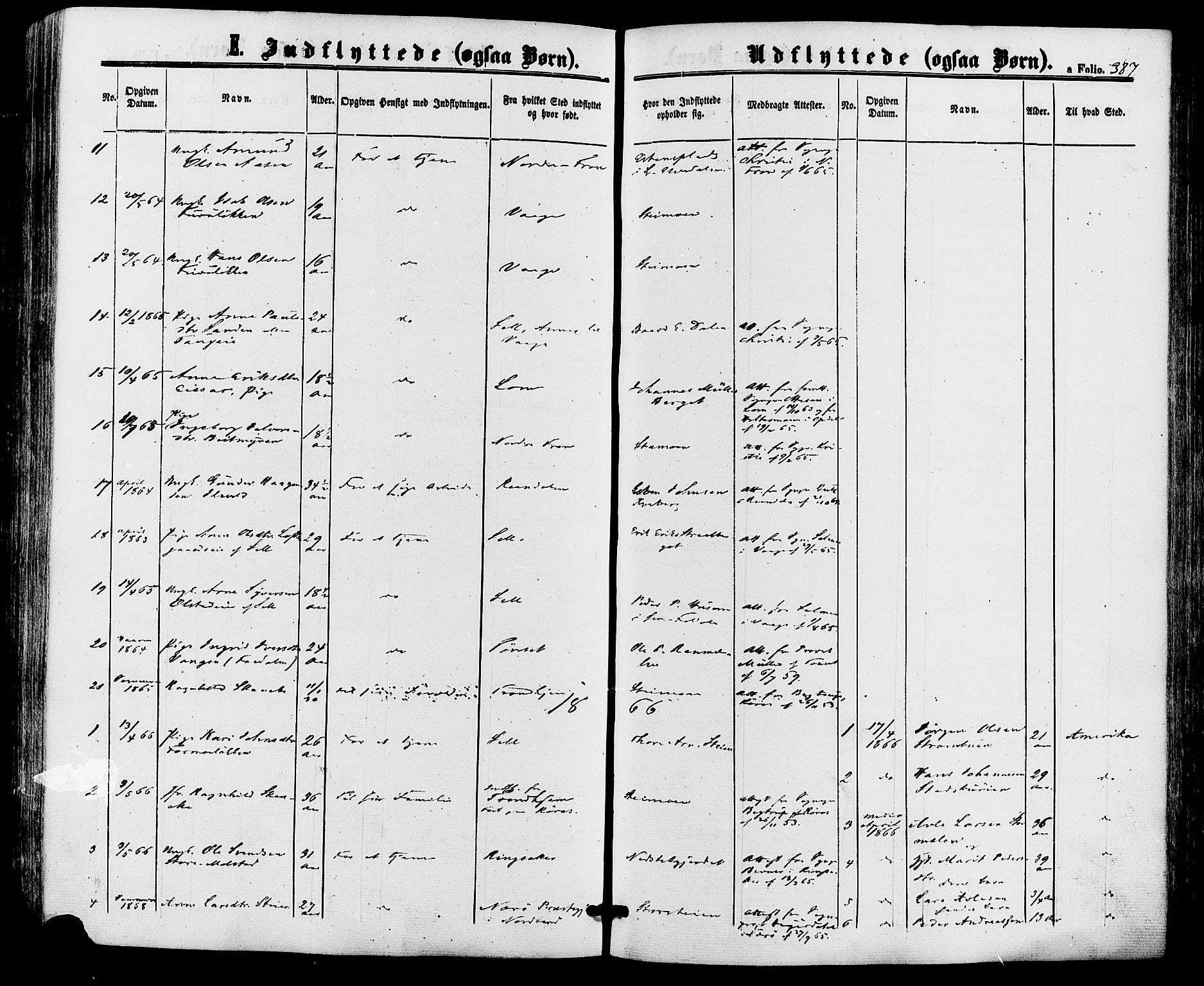 Alvdal prestekontor, SAH/PREST-060/H/Ha/Haa/L0001: Parish register (official) no. 1, 1863-1882, p. 387