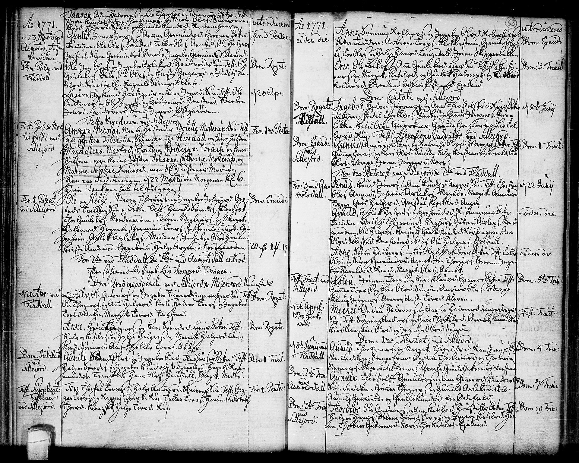 Seljord kirkebøker, AV/SAKO-A-20/F/Fa/L0007: Parish register (official) no. I 7, 1755-1800, p. 62