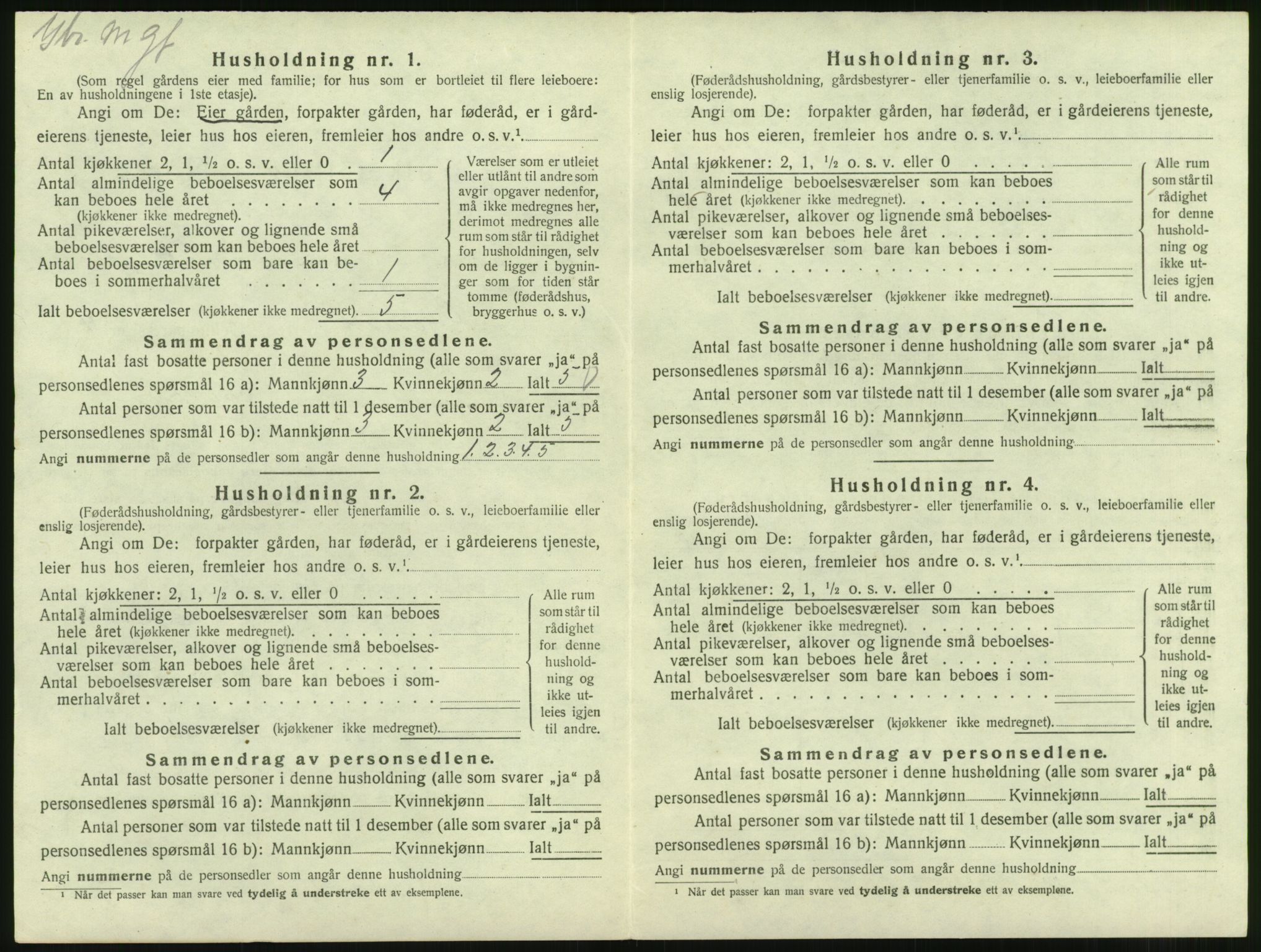 SAT, 1920 census for Gjemnes, 1920, p. 319