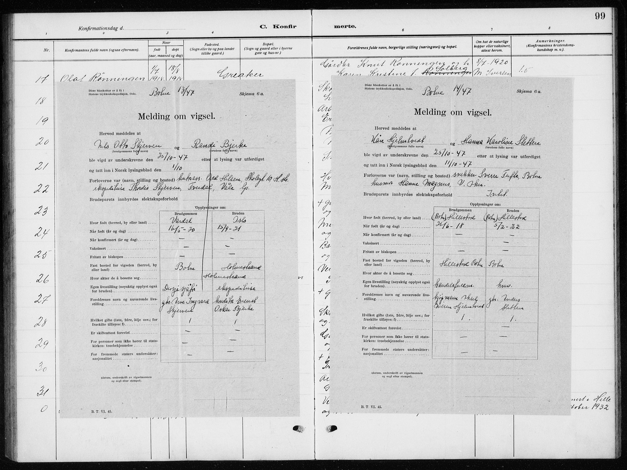 Botne kirkebøker, SAKO/A-340/G/Ga/L0005: Parish register (copy) no. I 5, 1916-1934