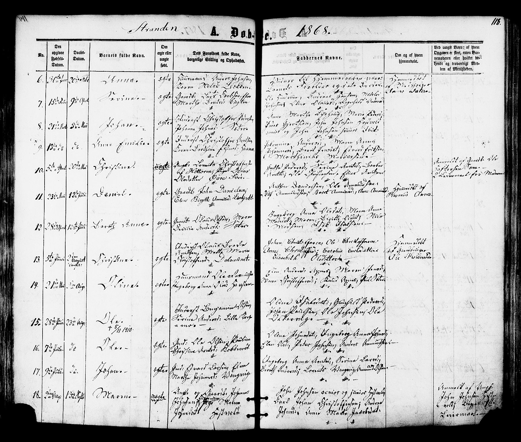 Ministerialprotokoller, klokkerbøker og fødselsregistre - Nord-Trøndelag, SAT/A-1458/701/L0009: Parish register (official) no. 701A09 /2, 1864-1882, p. 118