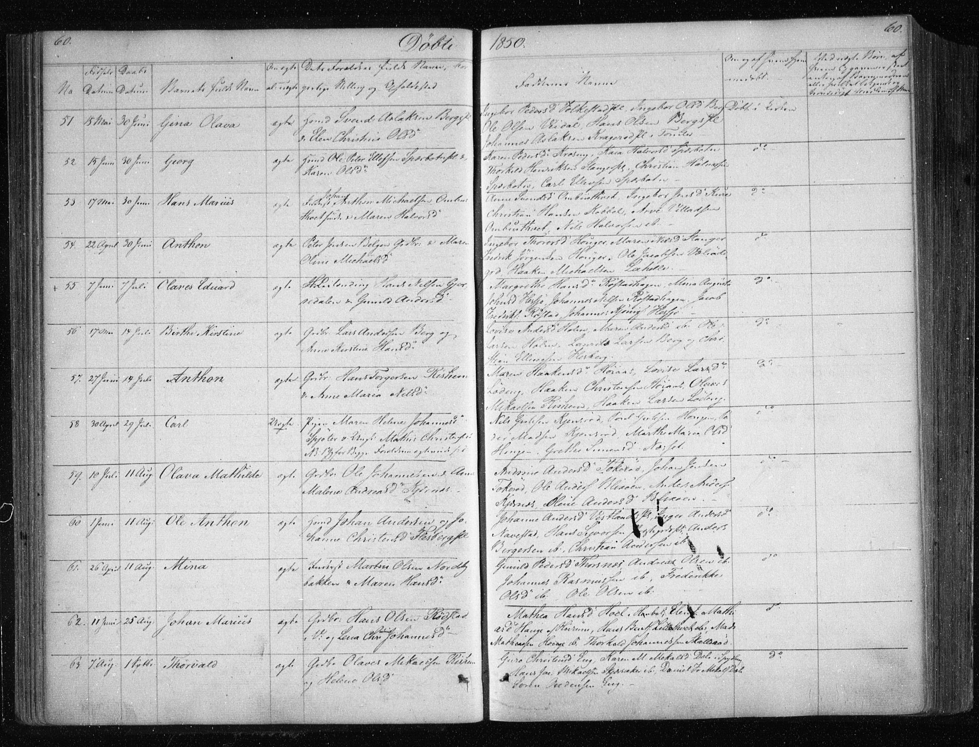 Våler prestekontor Kirkebøker, AV/SAO-A-11083/F/Fa/L0006: Parish register (official) no. I 6, 1840-1861, p. 60