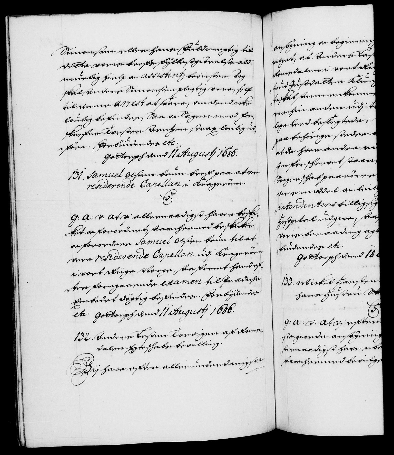 Danske Kanselli 1572-1799, AV/RA-EA-3023/F/Fc/Fca/Fcaa/L0014: Norske registre (mikrofilm), 1685-1687, p. 340b