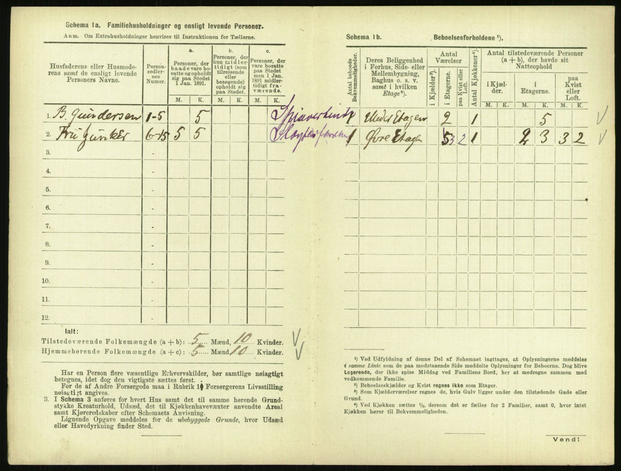 RA, 1891 census for 0903 Arendal, 1891, p. 215